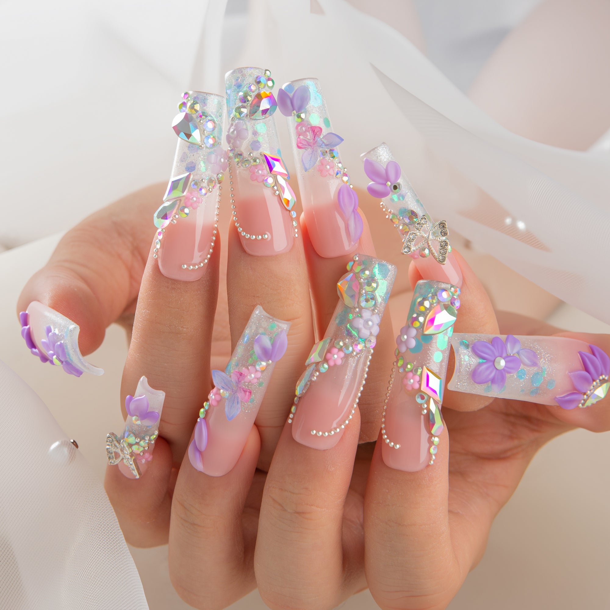 Lavender Luxe Handmade Nails H823