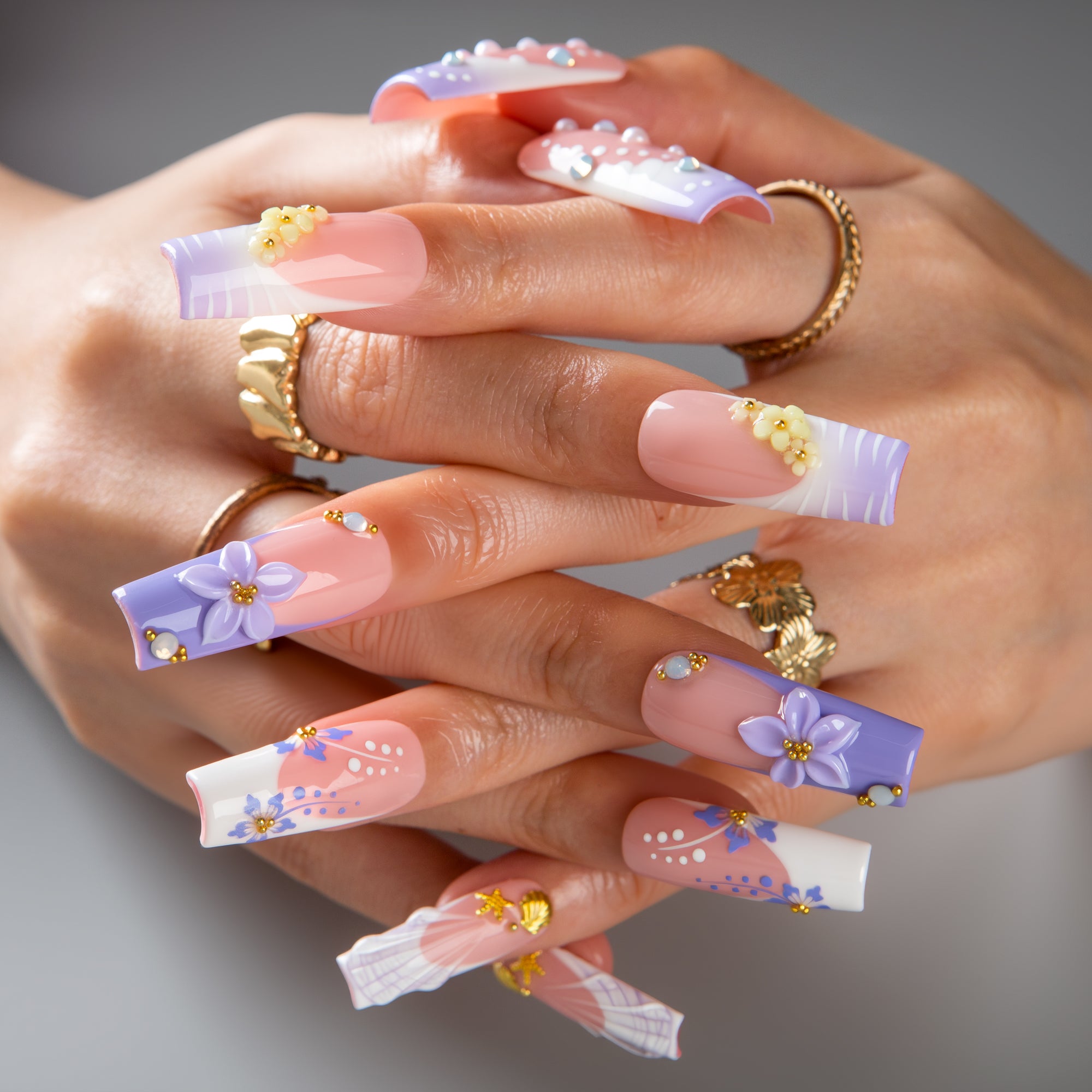 Blush Aura Handmade Nails H825