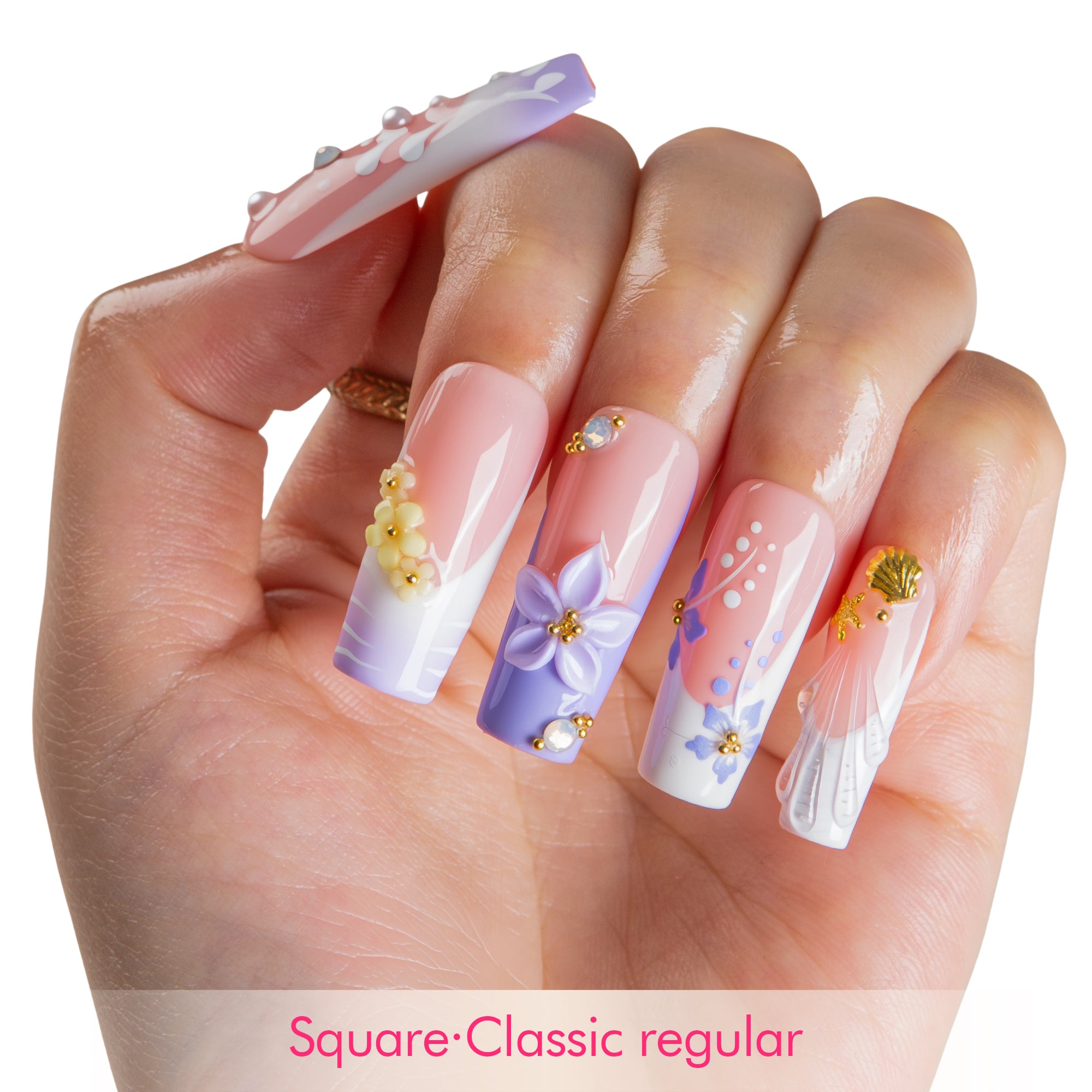 Blush Aura Handmade Nails H825