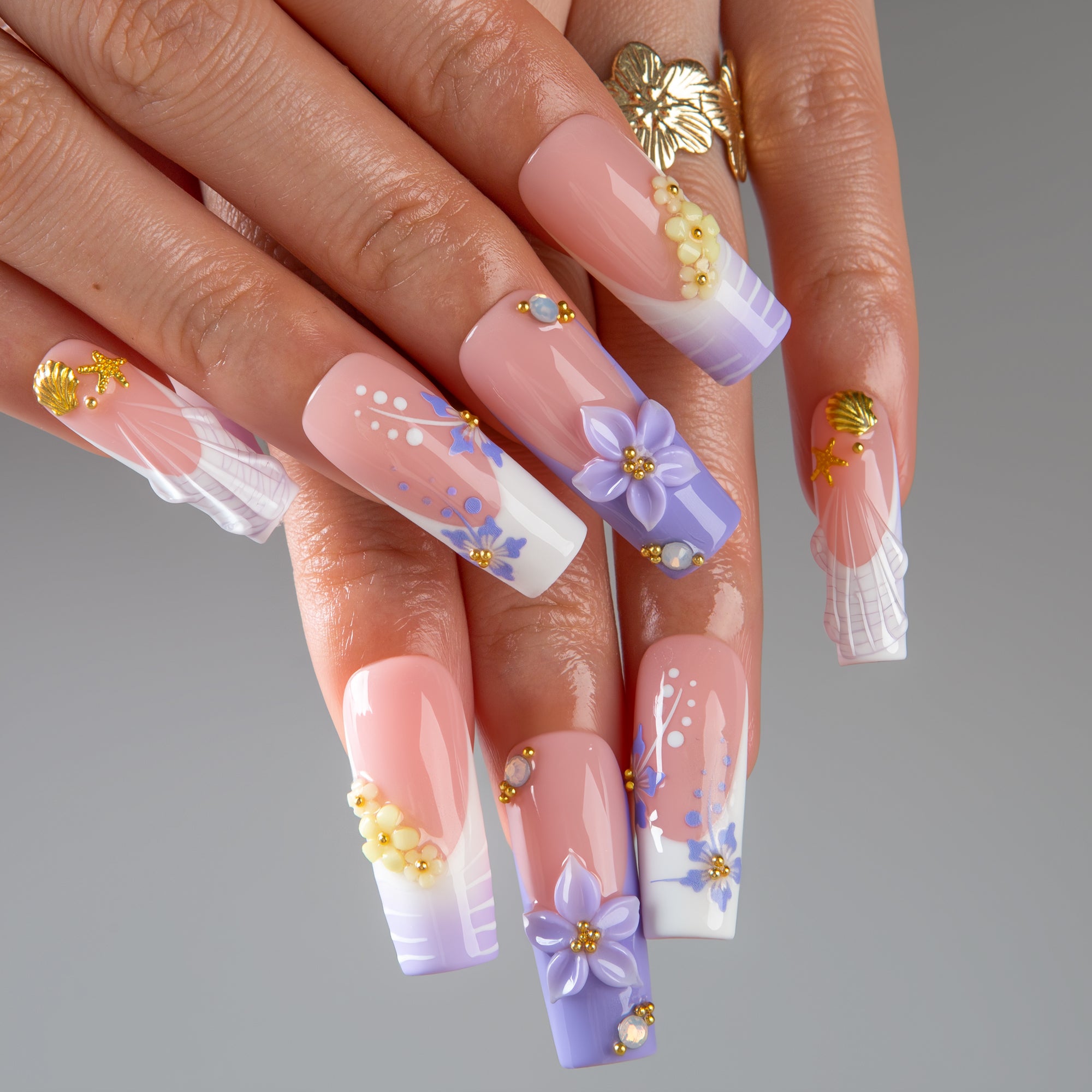 Blush Aura Handmade Nails H825