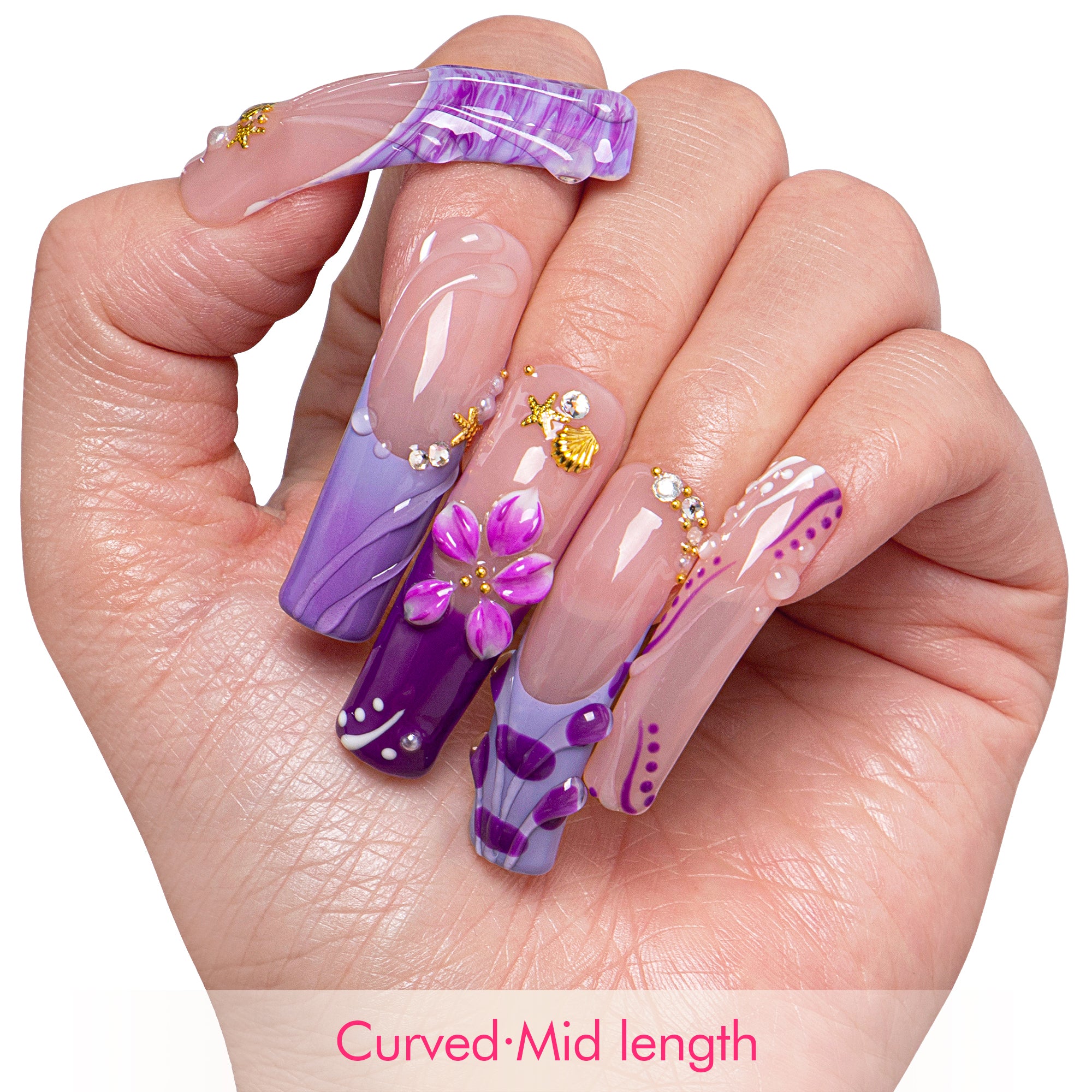 Lavender Tide Handmade Nails H848