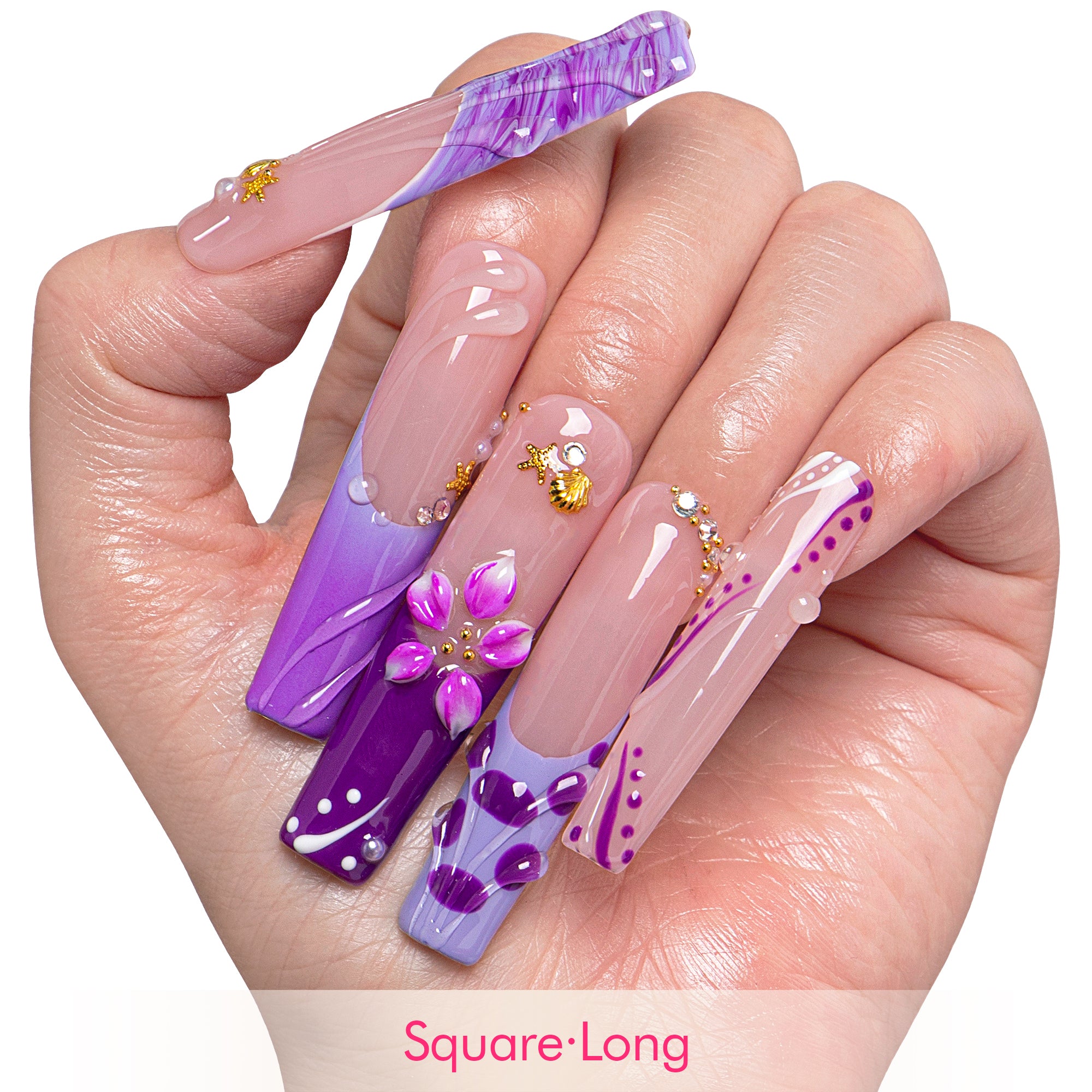 Lavender Tide Handmade Nails H848