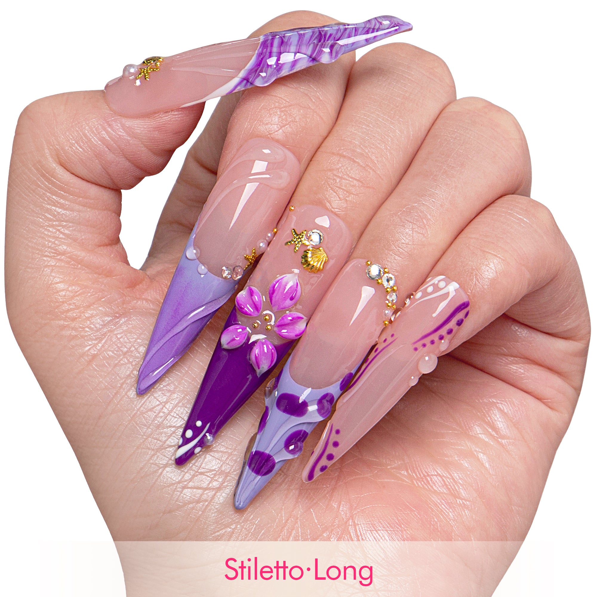 Lavender Tide Handmade Nails H848