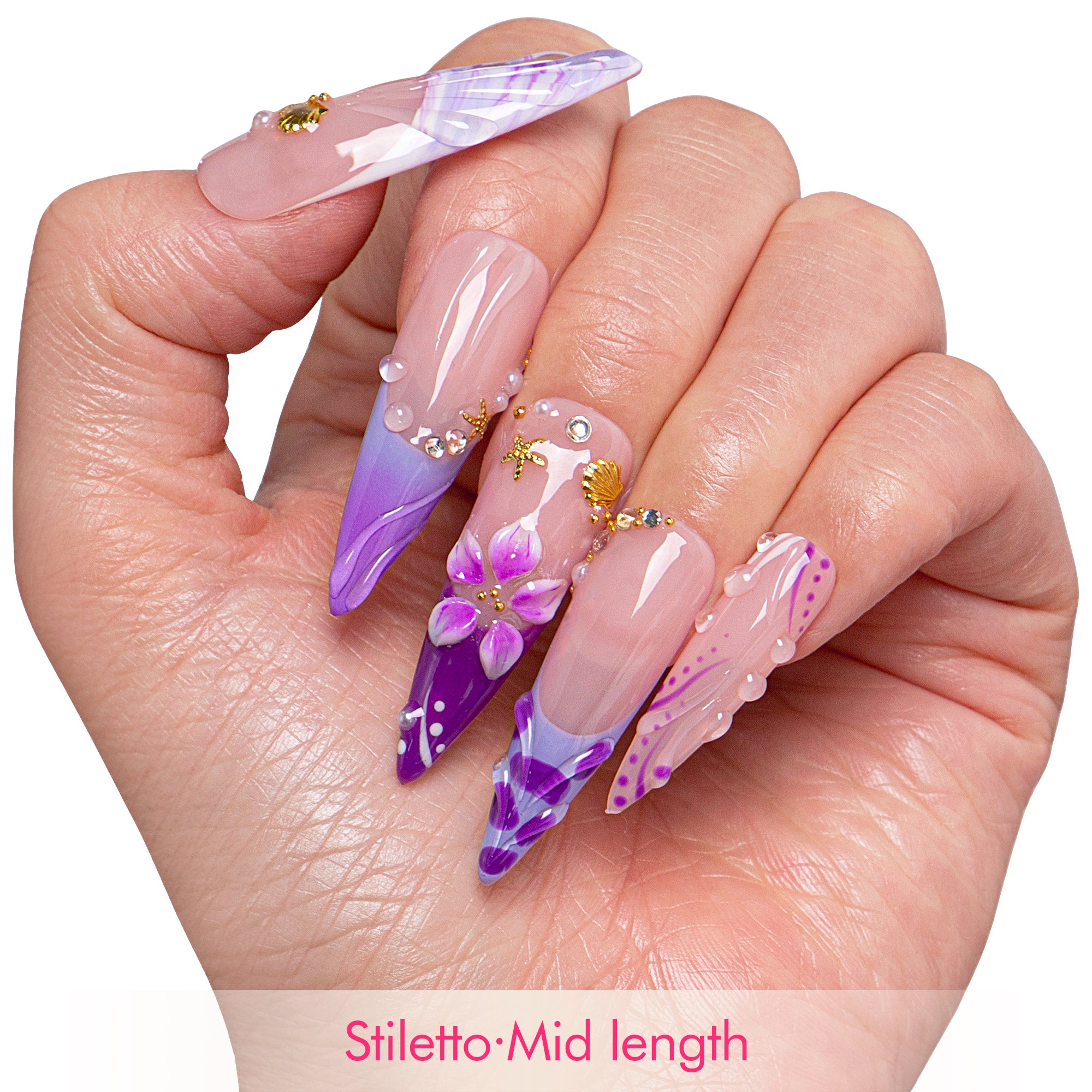 Lavender Tide Handmade Nails H848
