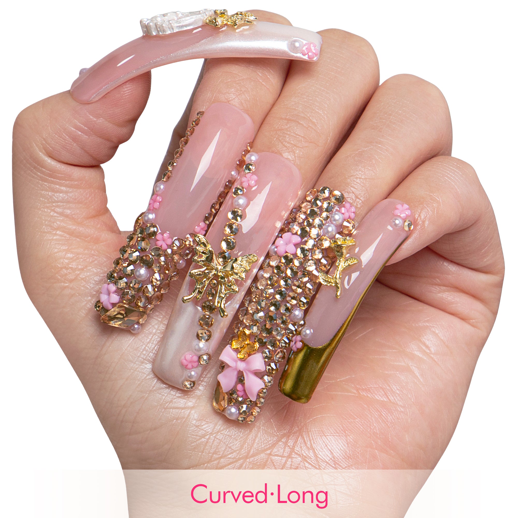 Bow Luxe Handmade Nails H856