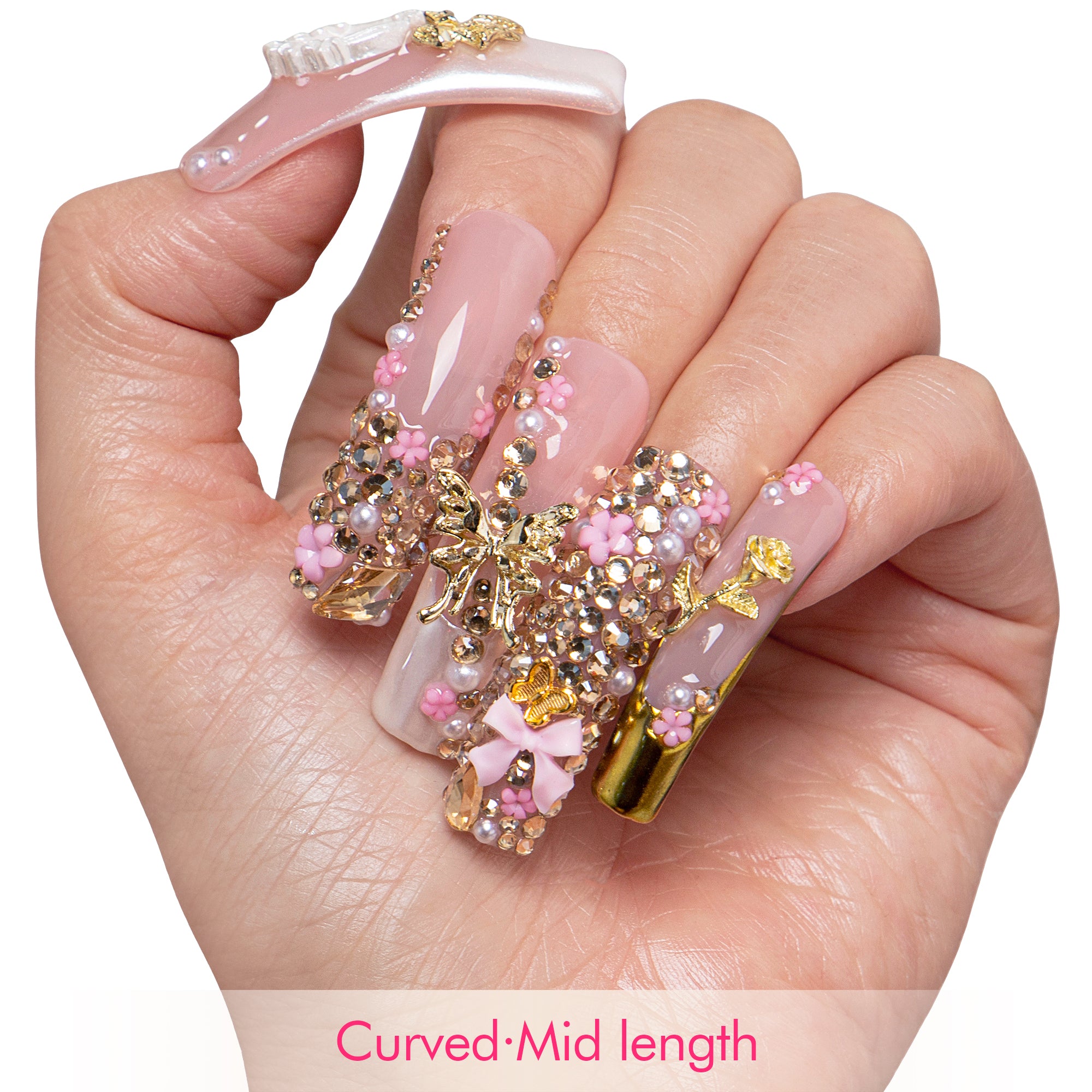 Bow Luxe Handmade Nails H856