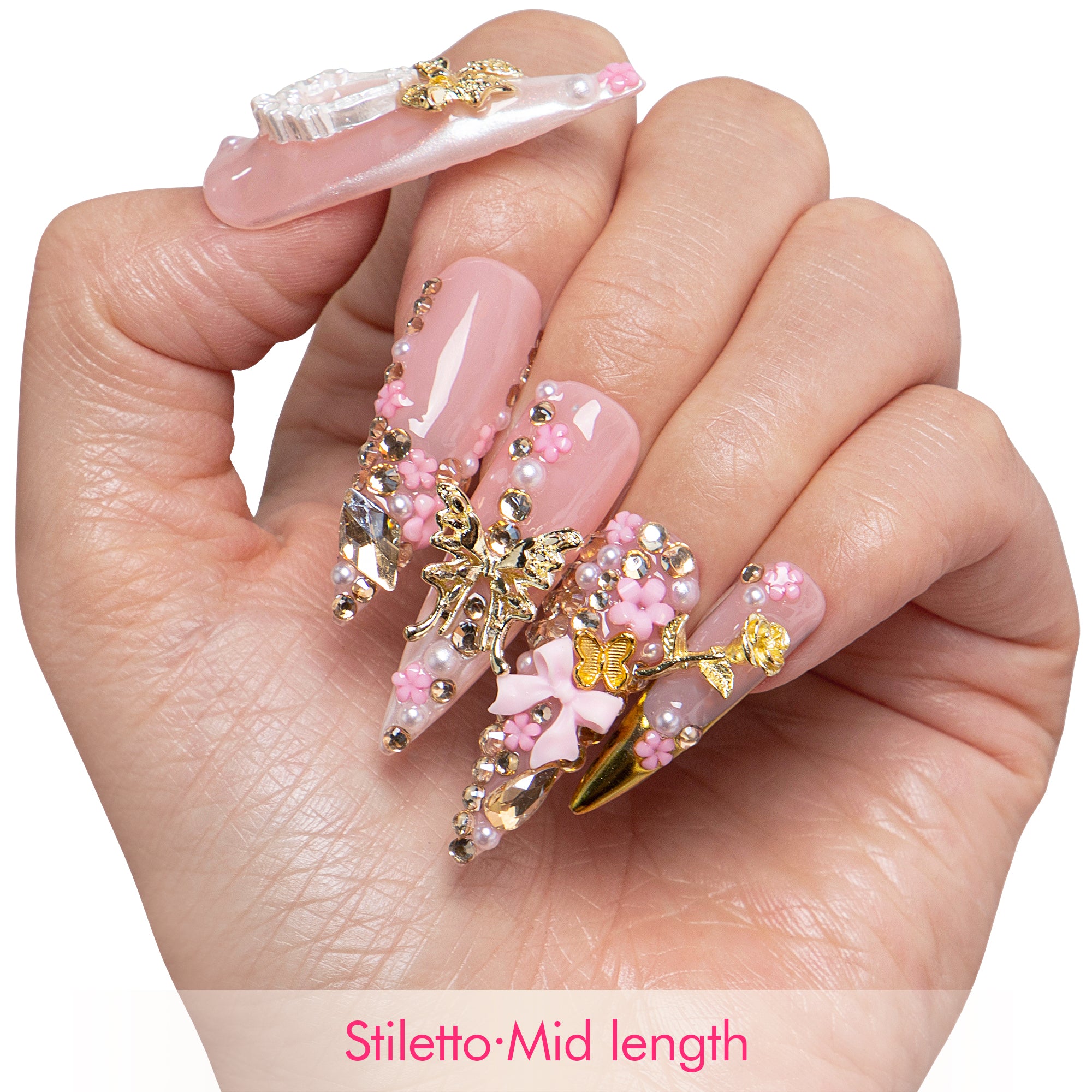 Bow Luxe Handmade Nails H856