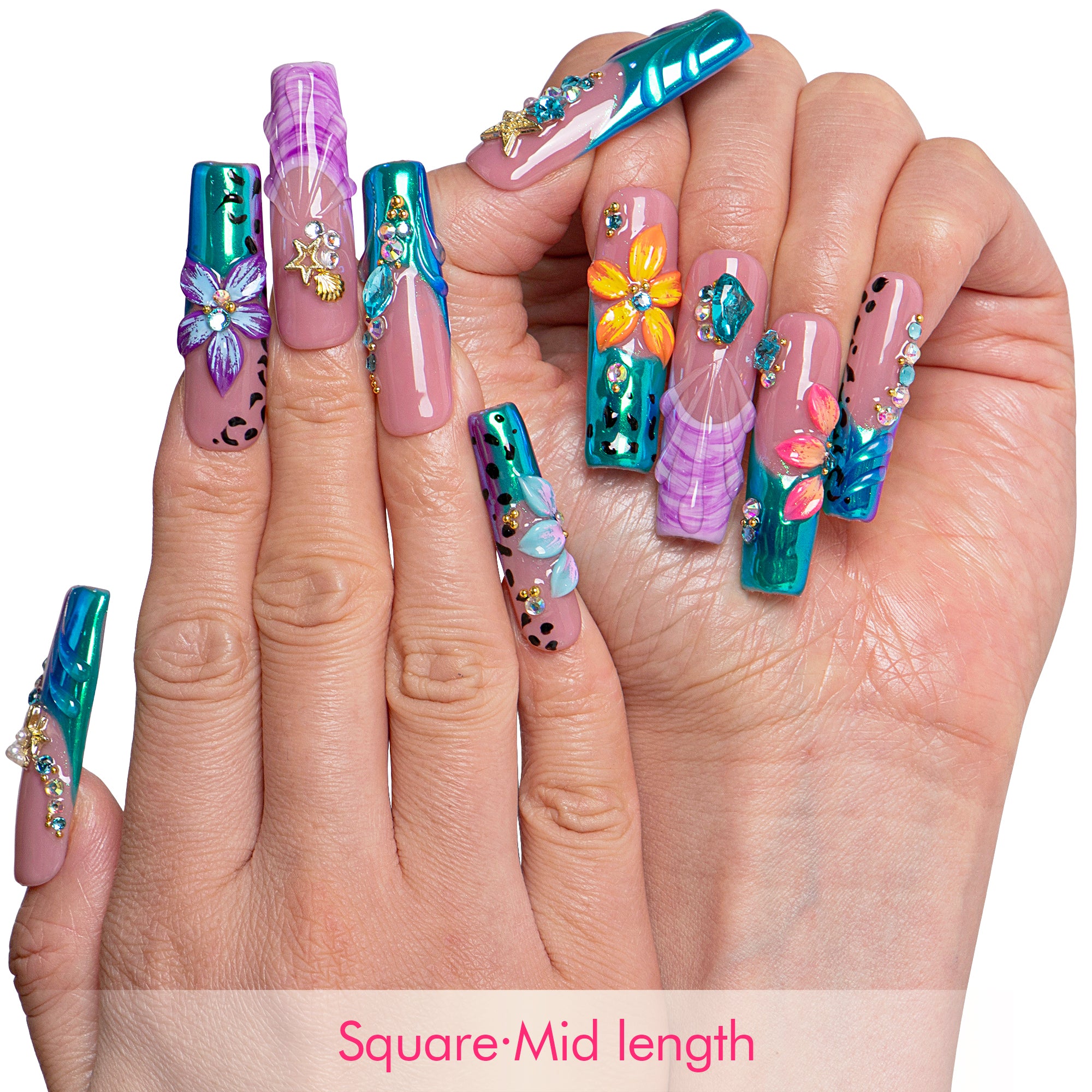 Aqua Tropic Handmade Nails H870