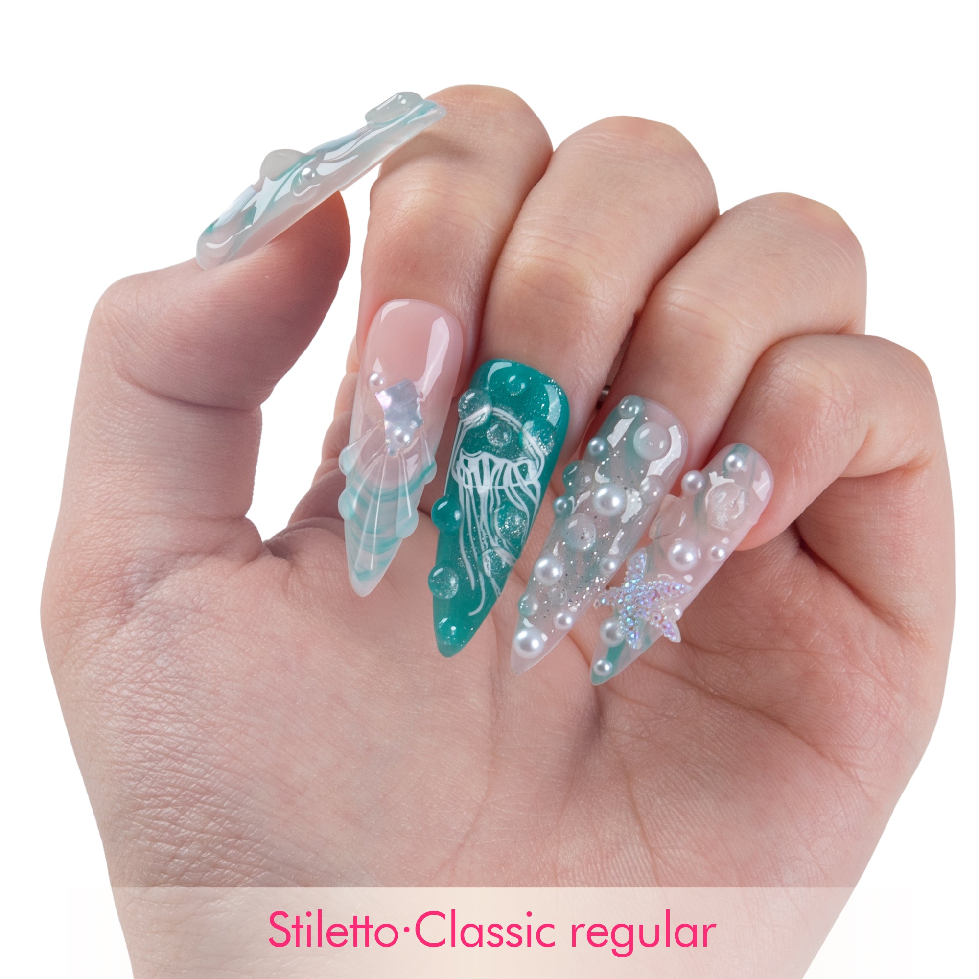 Moon Jelly Handmade Nails H873