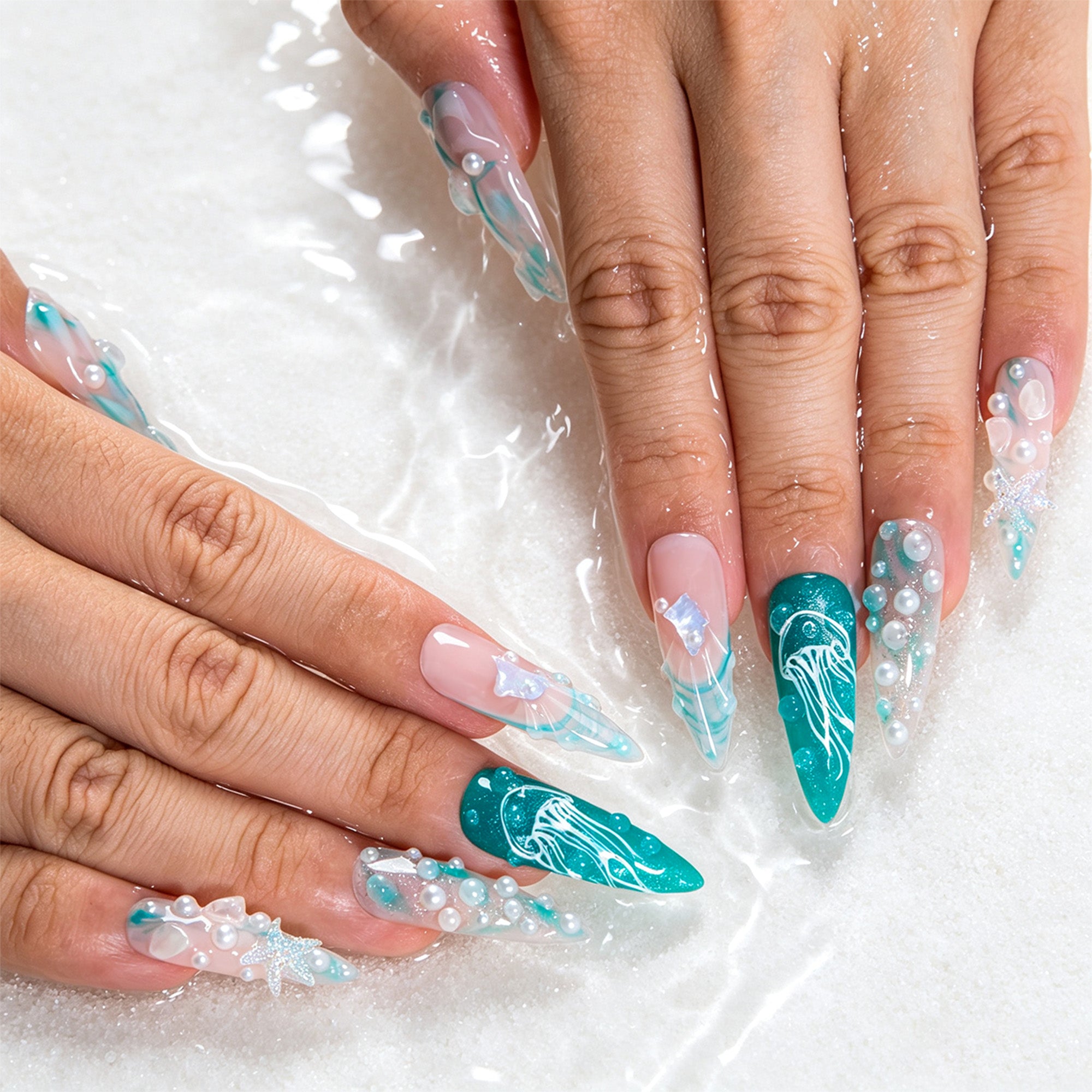 Moon Jelly Handmade Nails H873