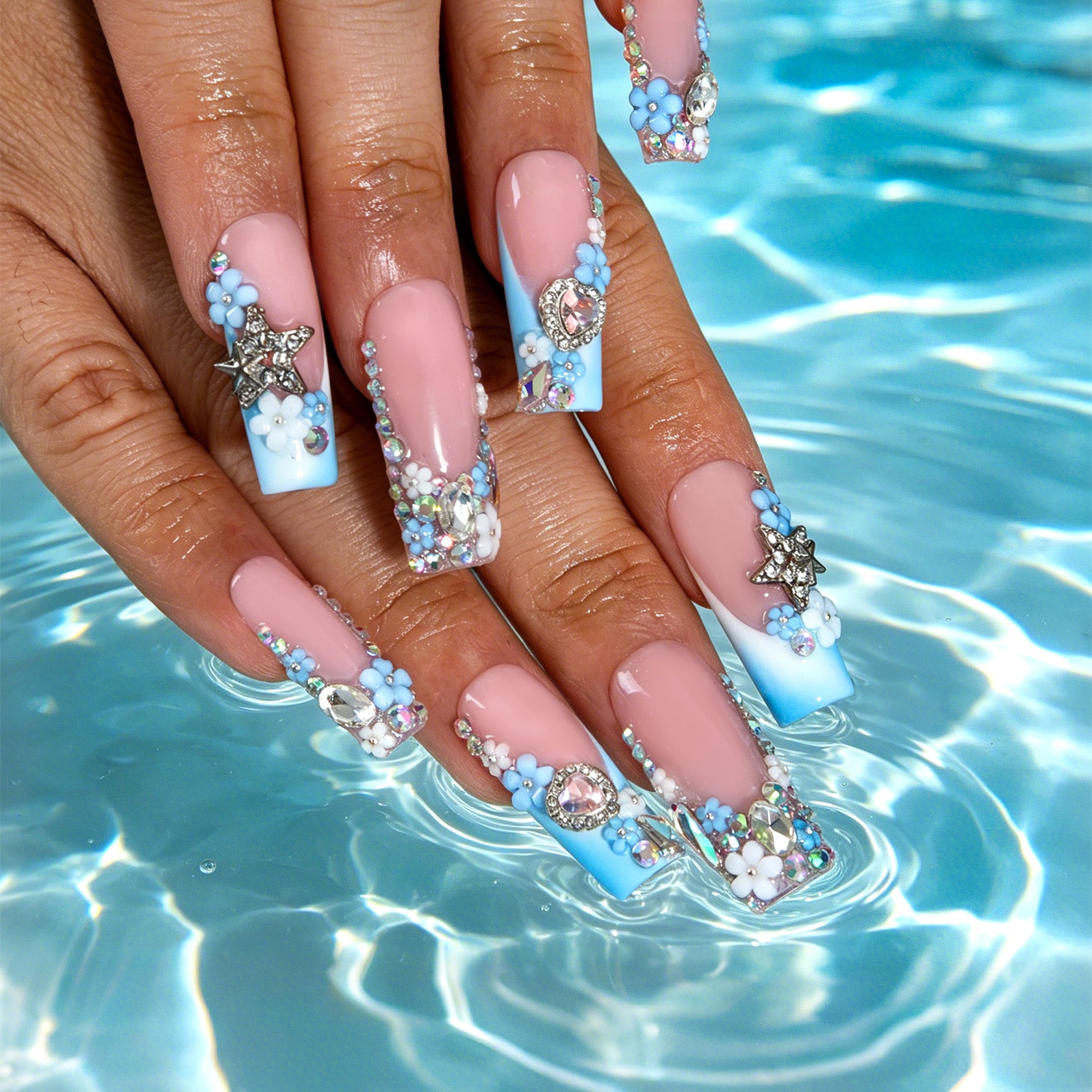 Sky Sanctuary Handmade Nails H875