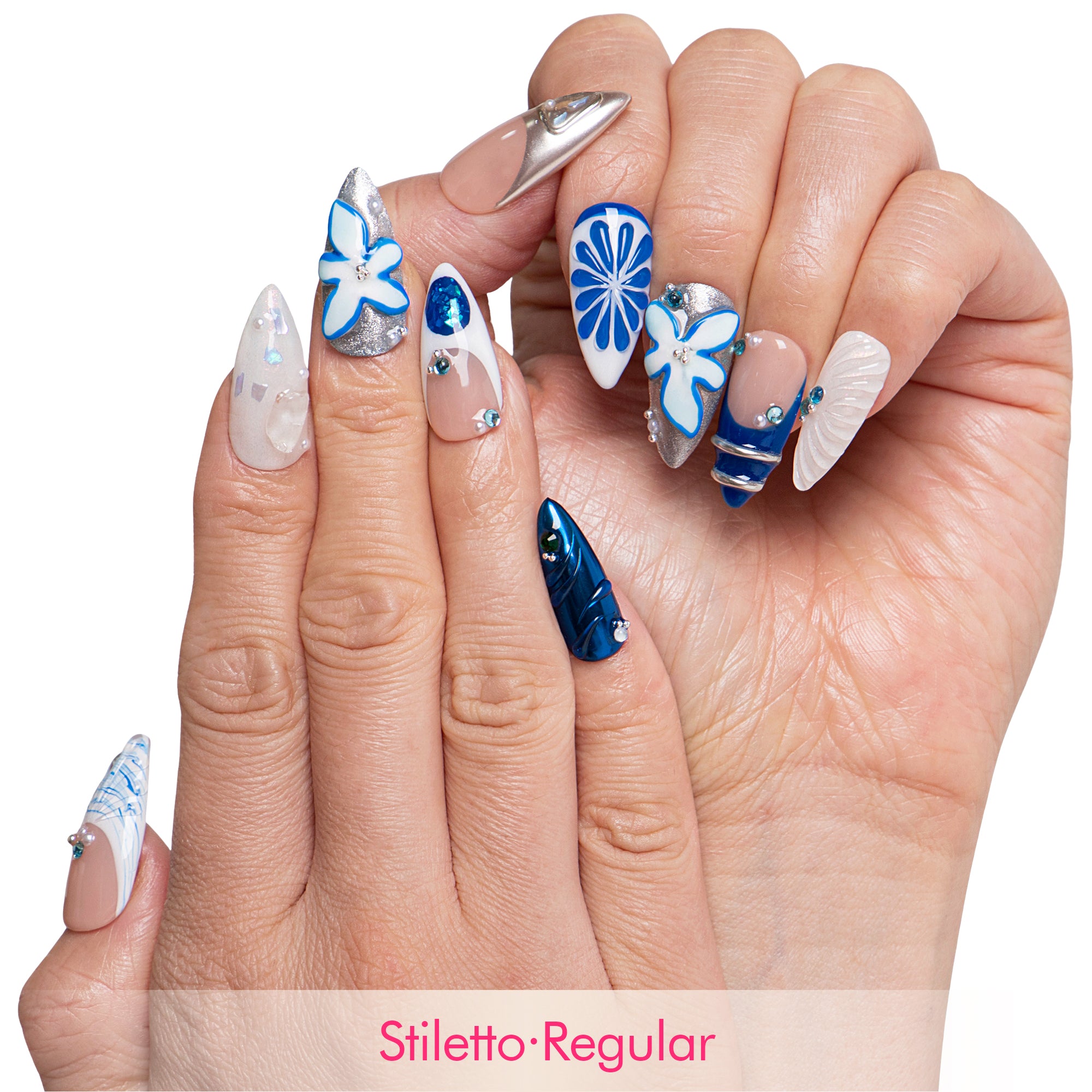 Royal Azure Handmade Nails H879