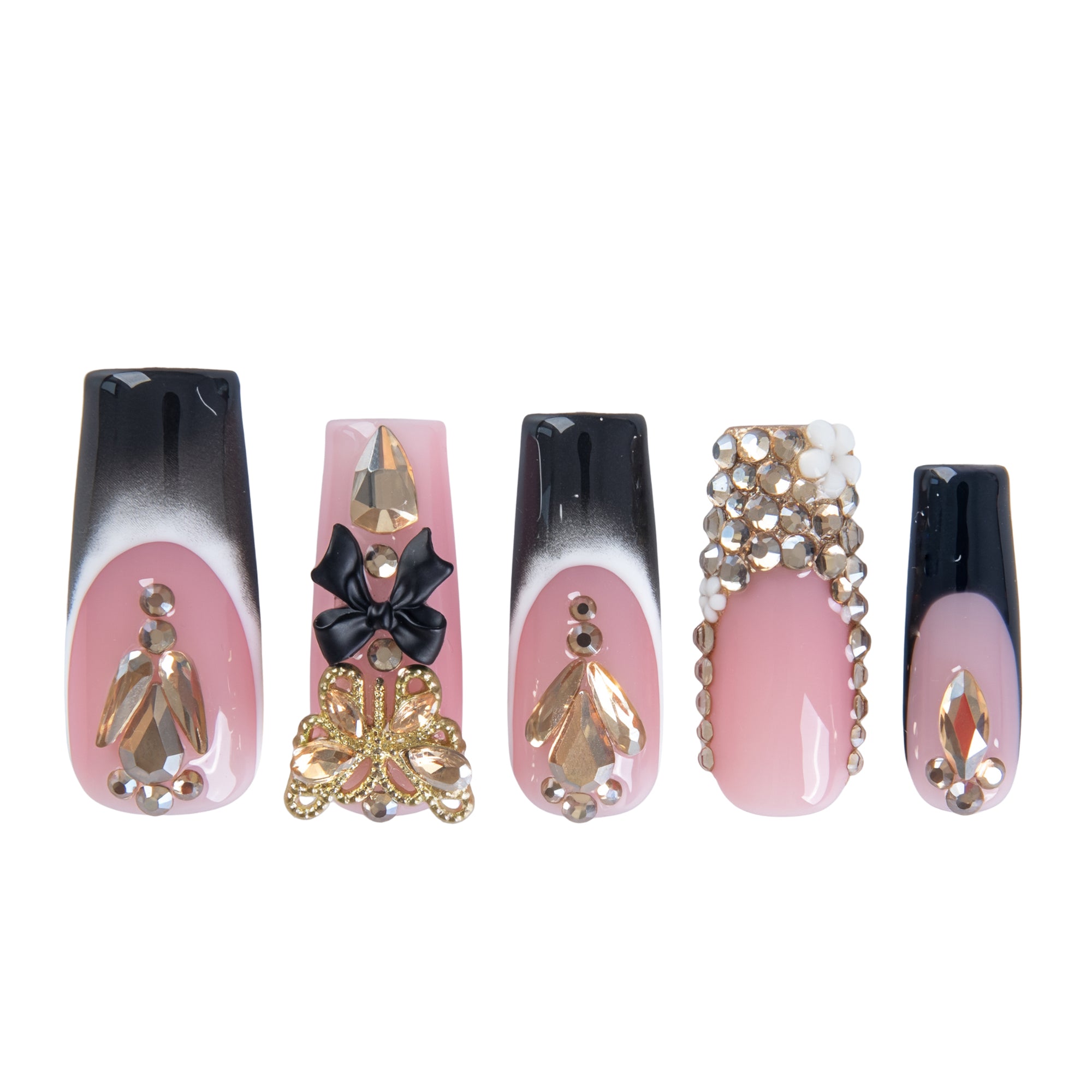Queen of Midnight Handmade Nails H899