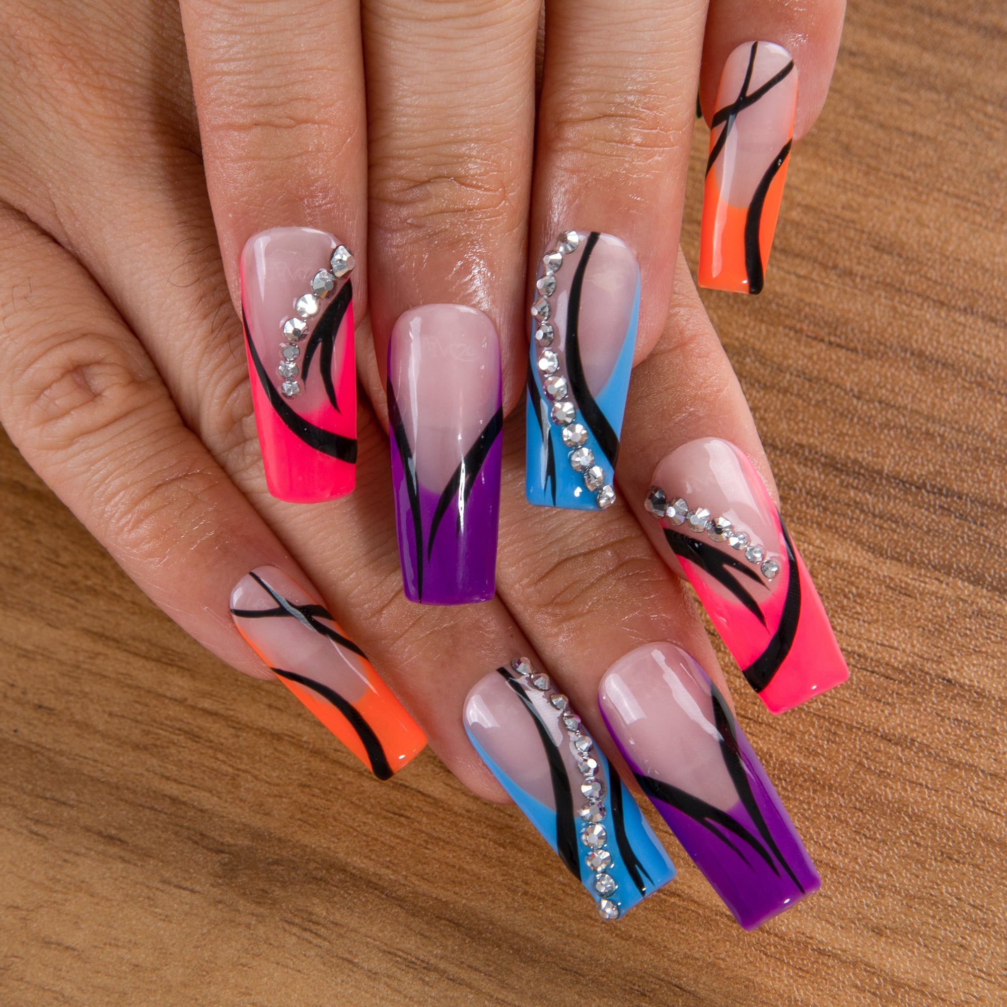 Cyber Barbie Handmade Nails H902