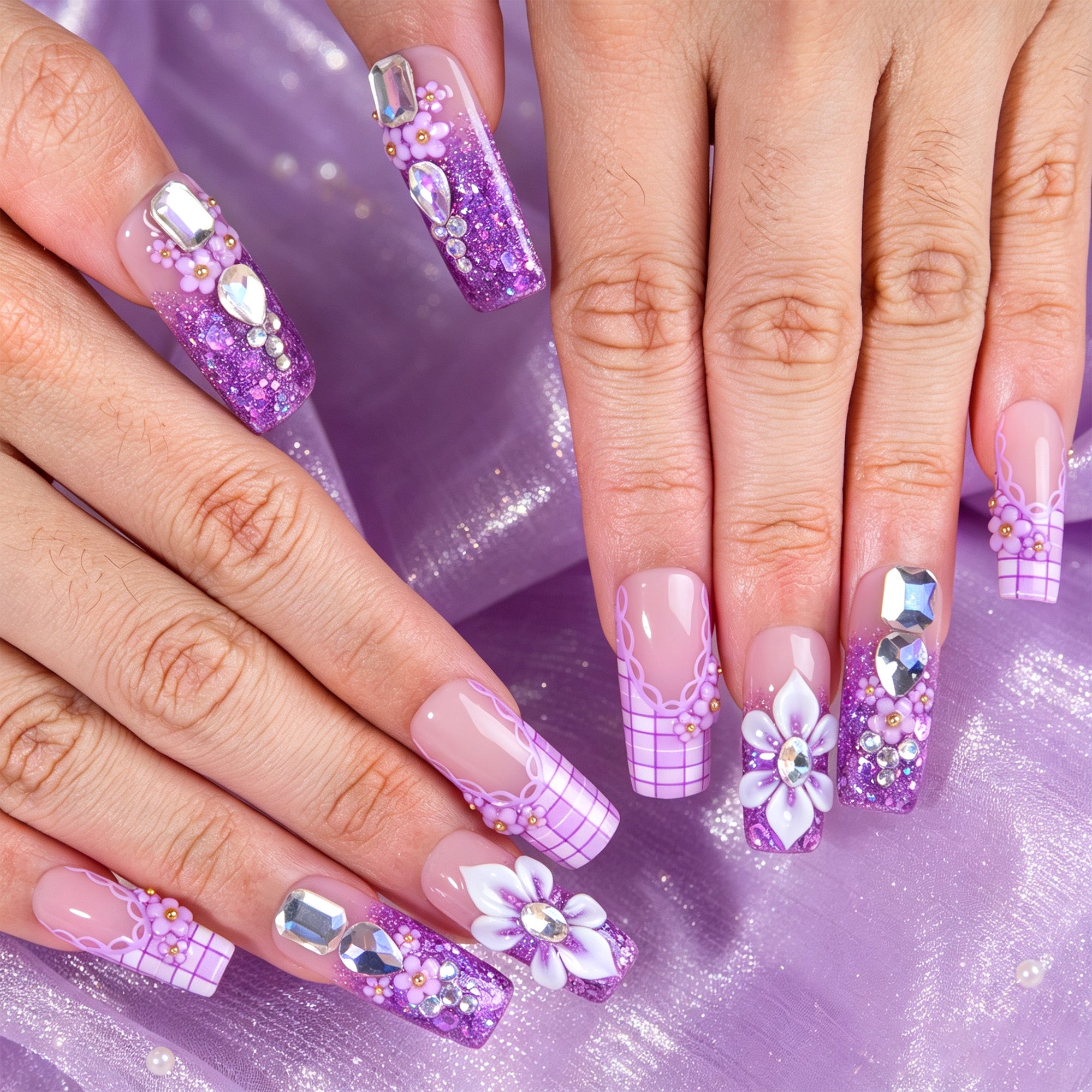 Lilac Dream Handmade Nails H905