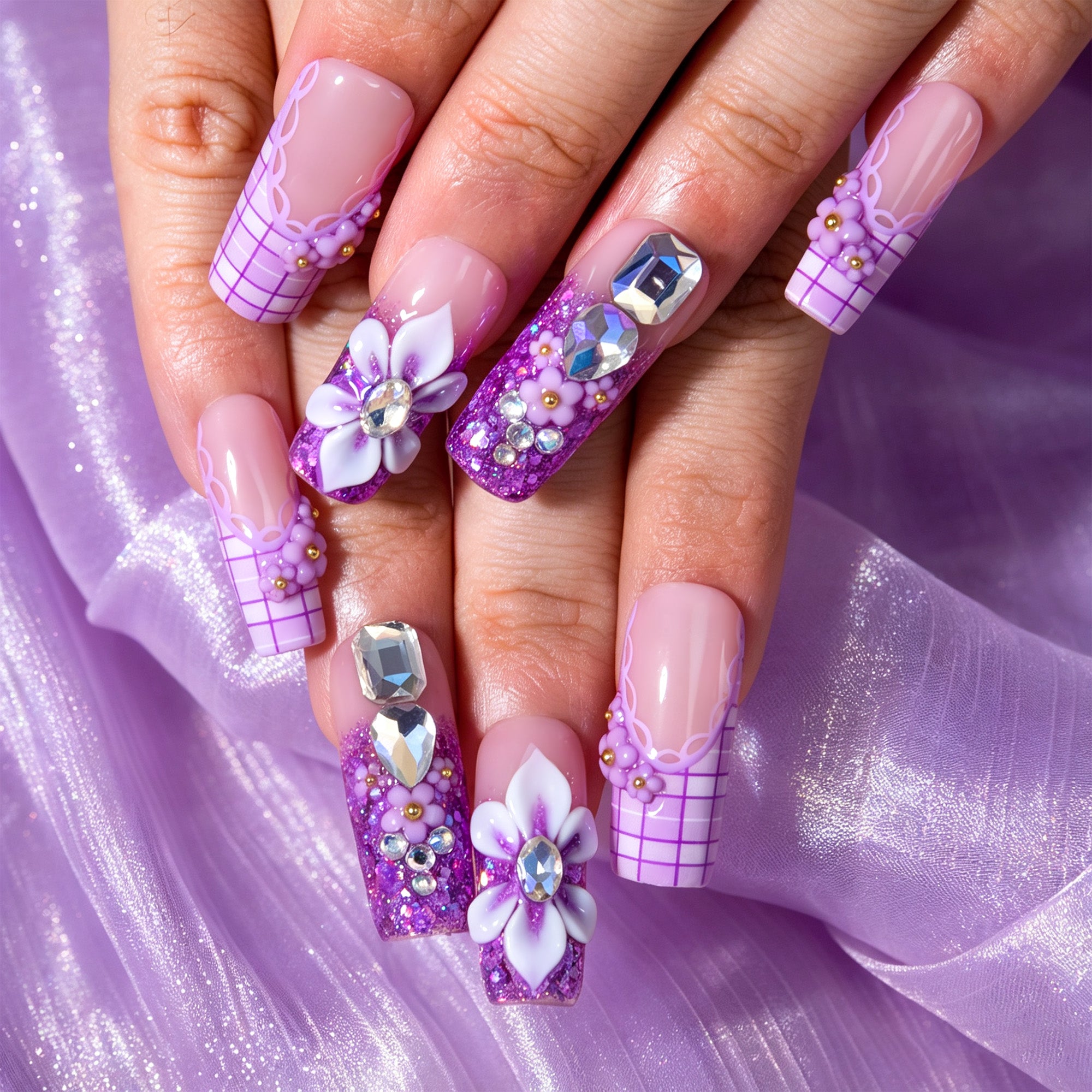 Lilac Dream Handmade Nails H905