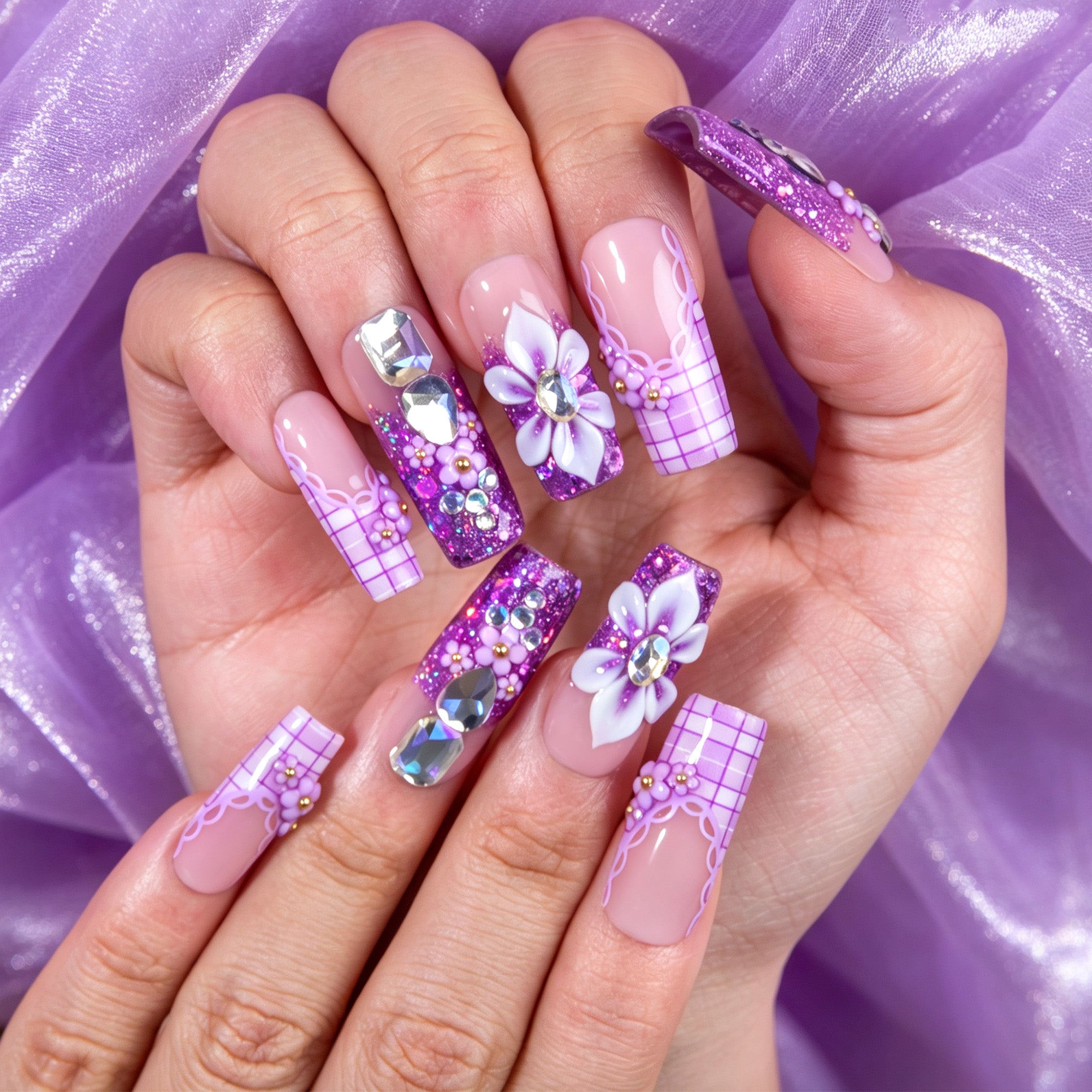 Lilac Dream Handmade Nails H905