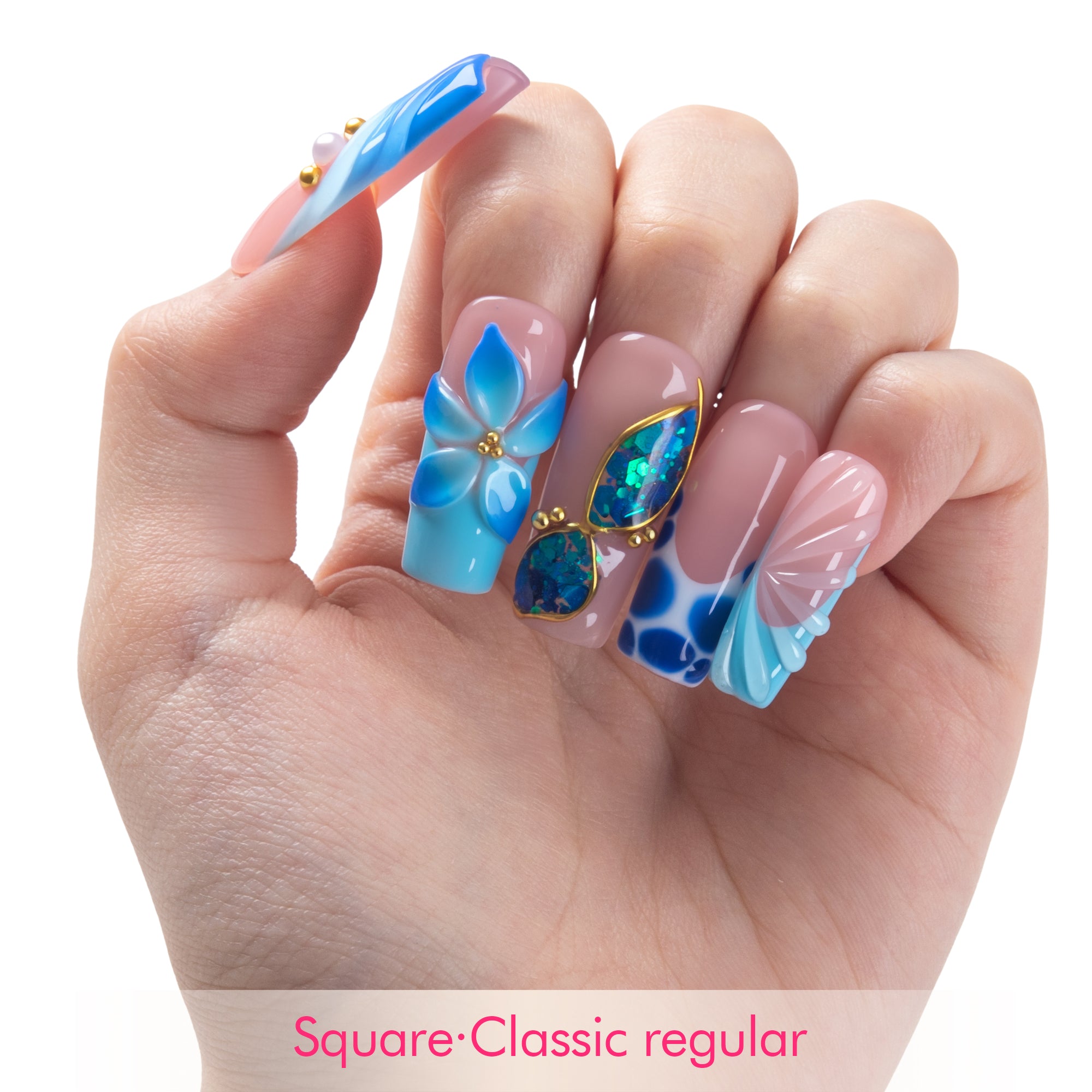 Glacier Wing Handmade Nails H906