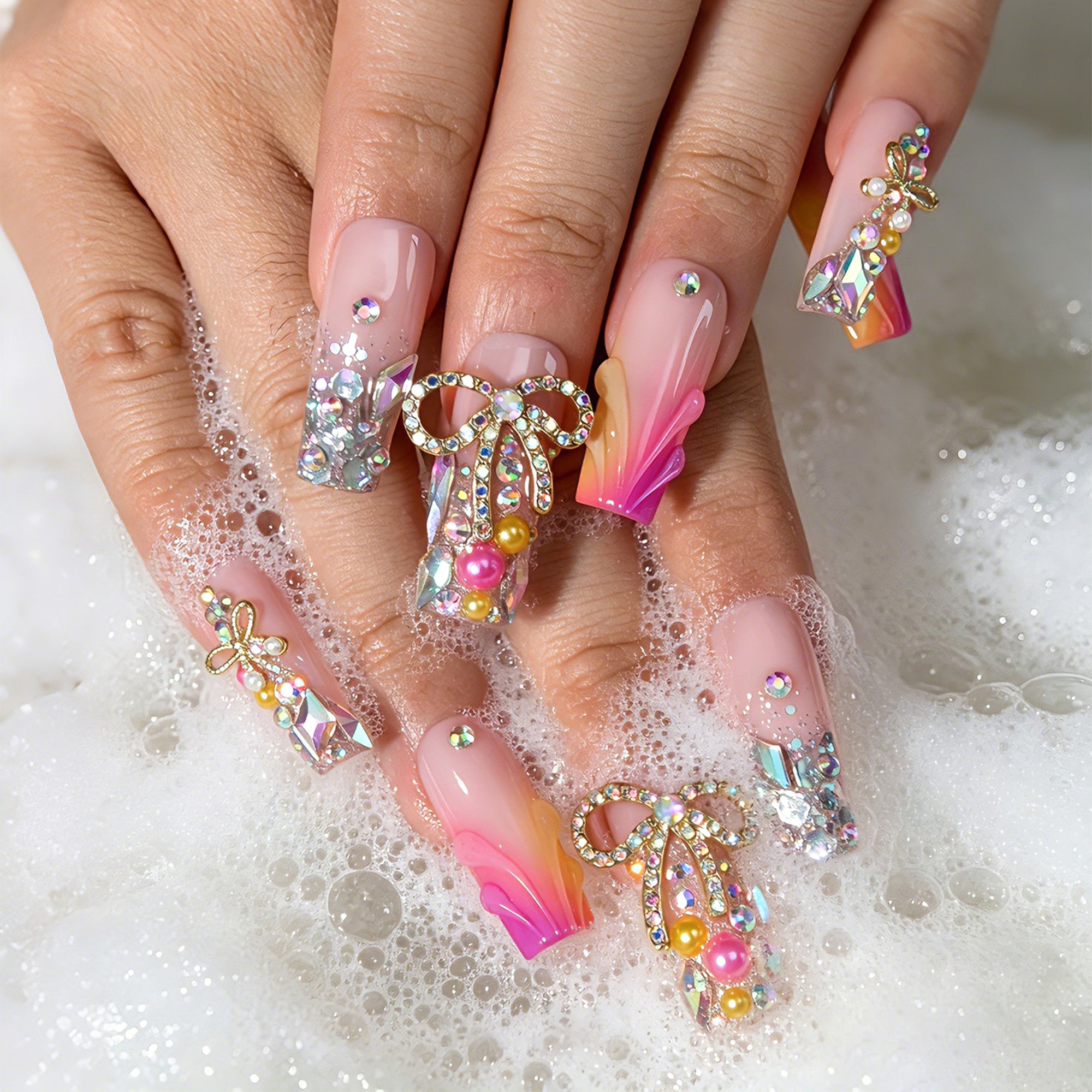 Hot Girl Handmade Nails H908