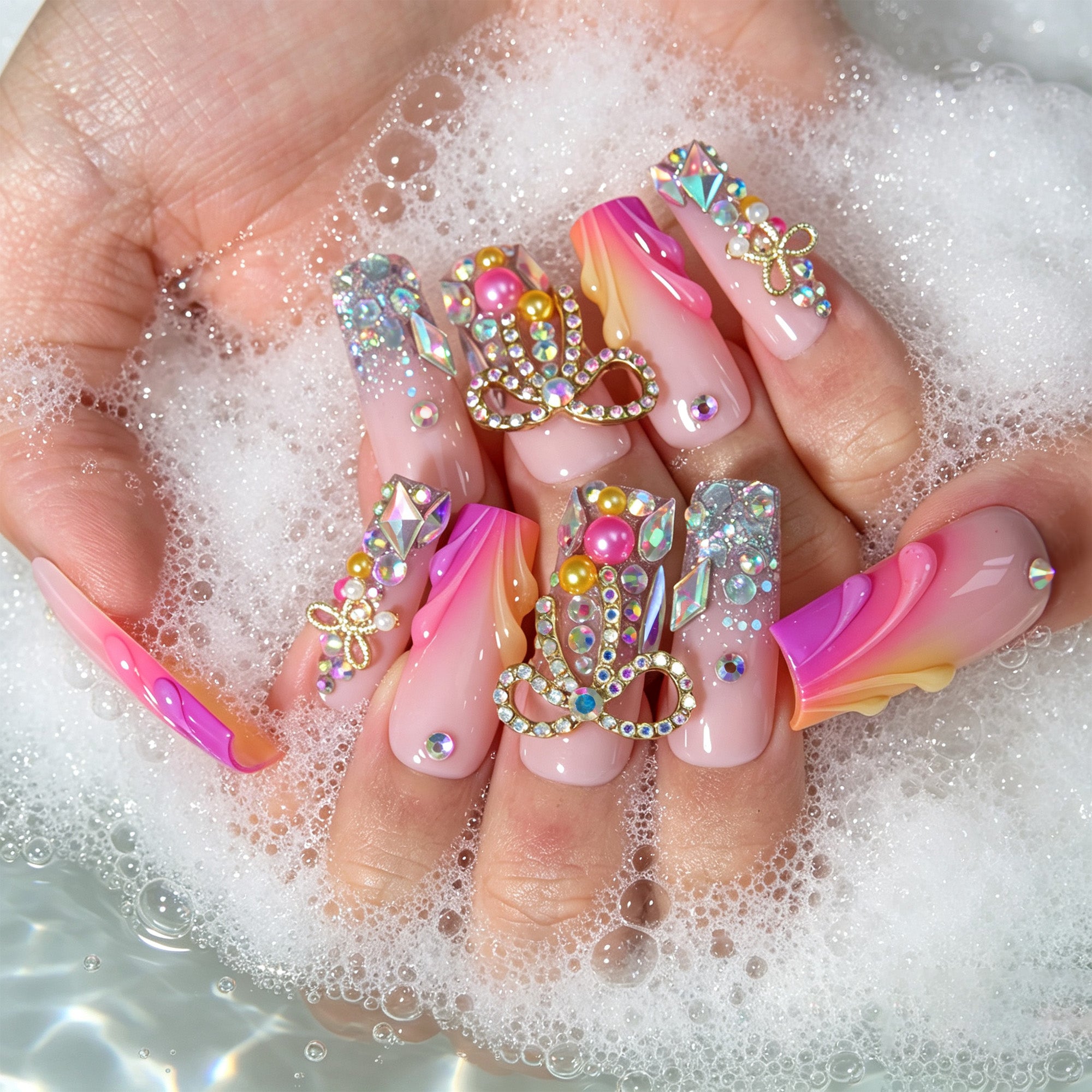 Hot Girl Handmade Nails H908