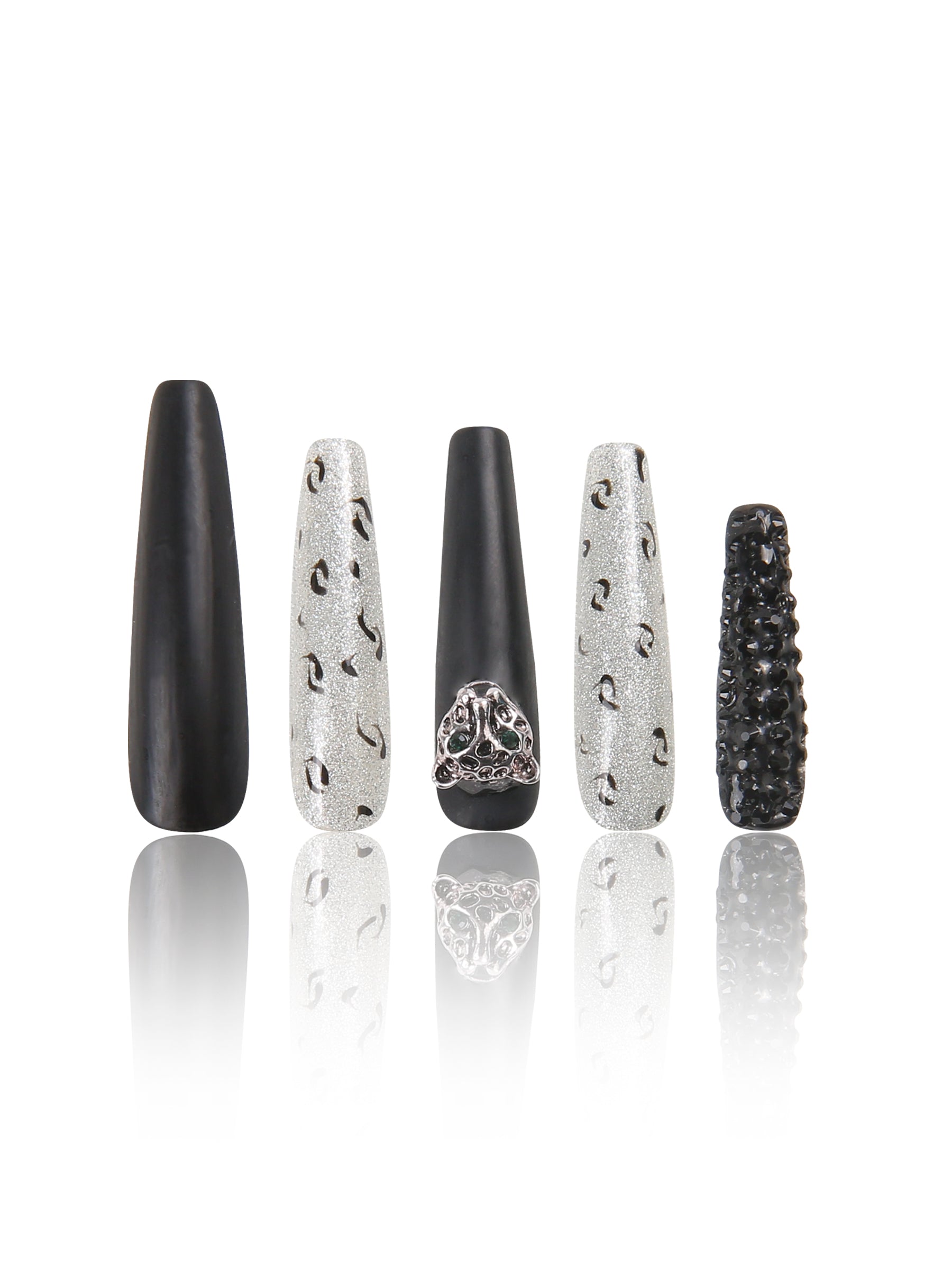 American cheetah press on nails