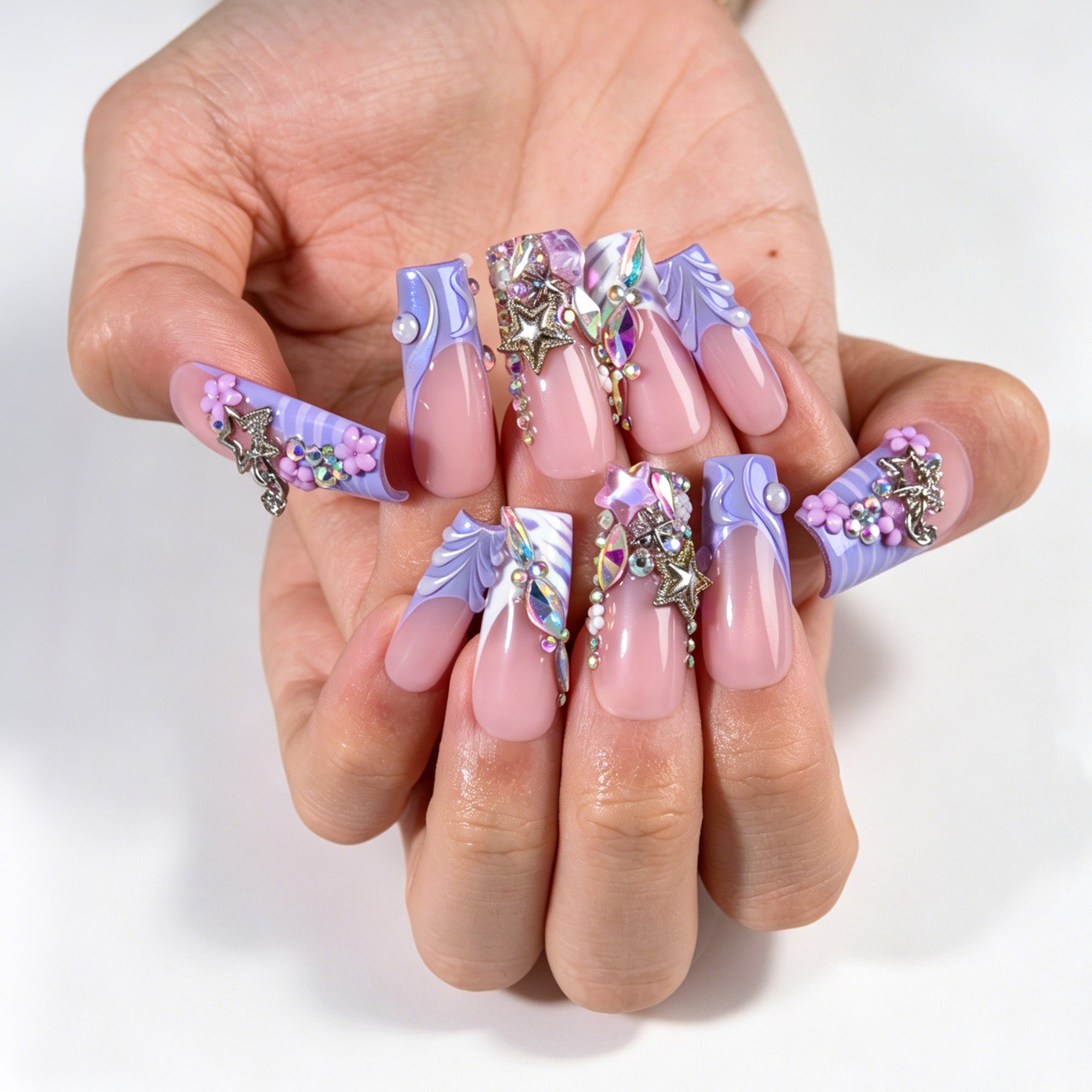 Starlight Tide Handmade Nails H910