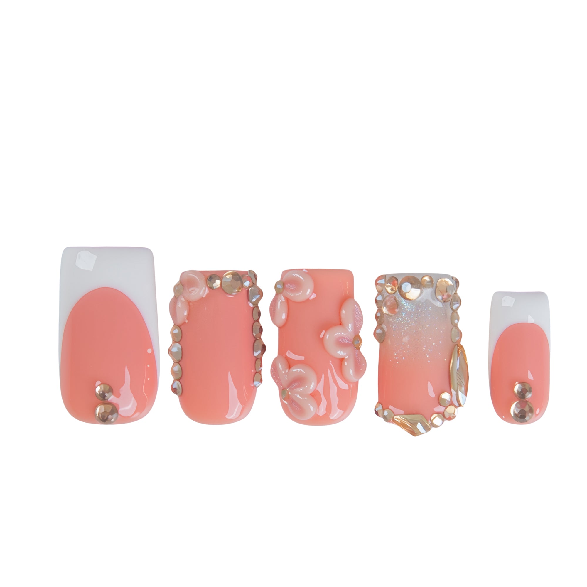 Champagne Blush Handmade Nails H912