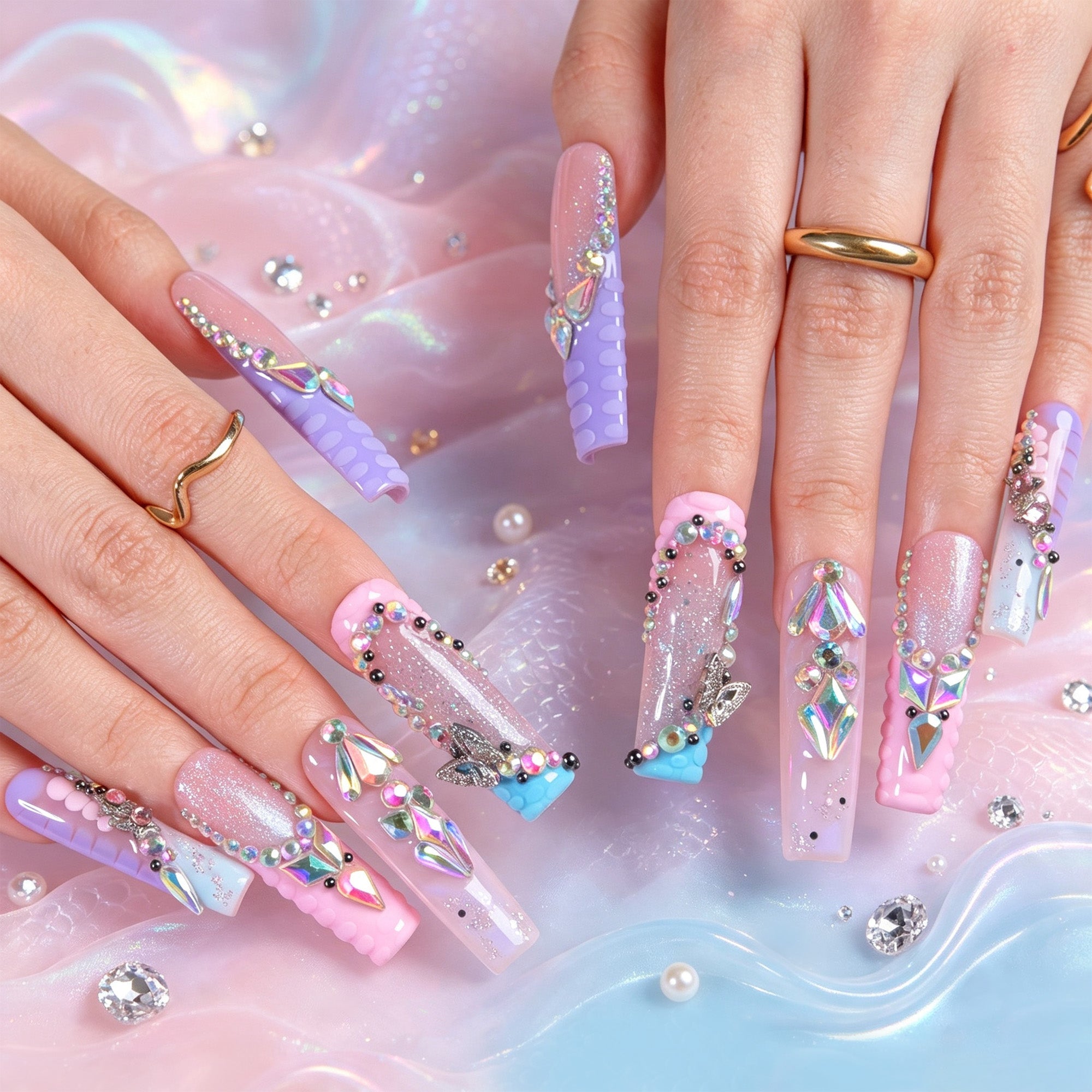 Iridescent Dream Handmade Nails H914