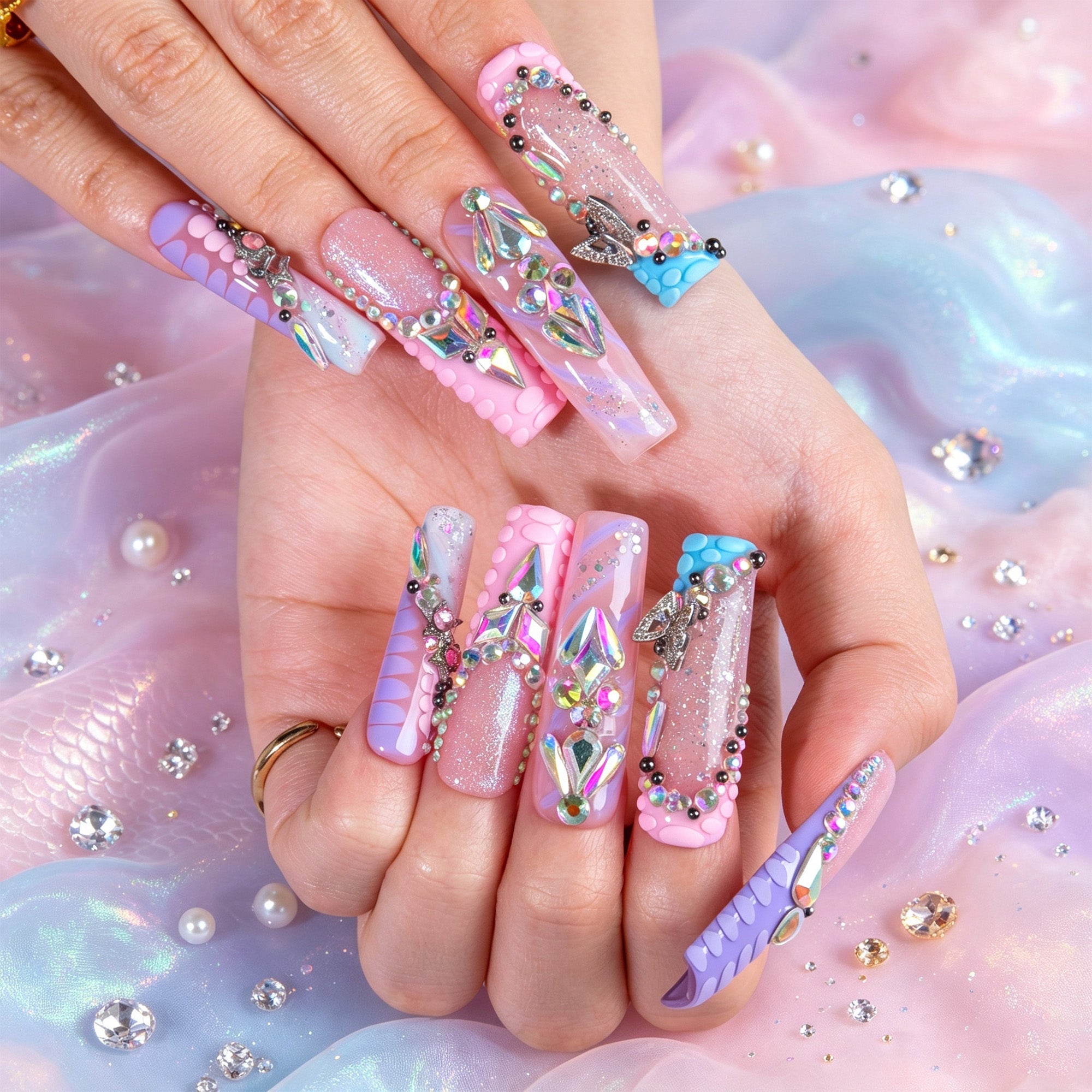 Iridescent Dream Handmade Nails H914