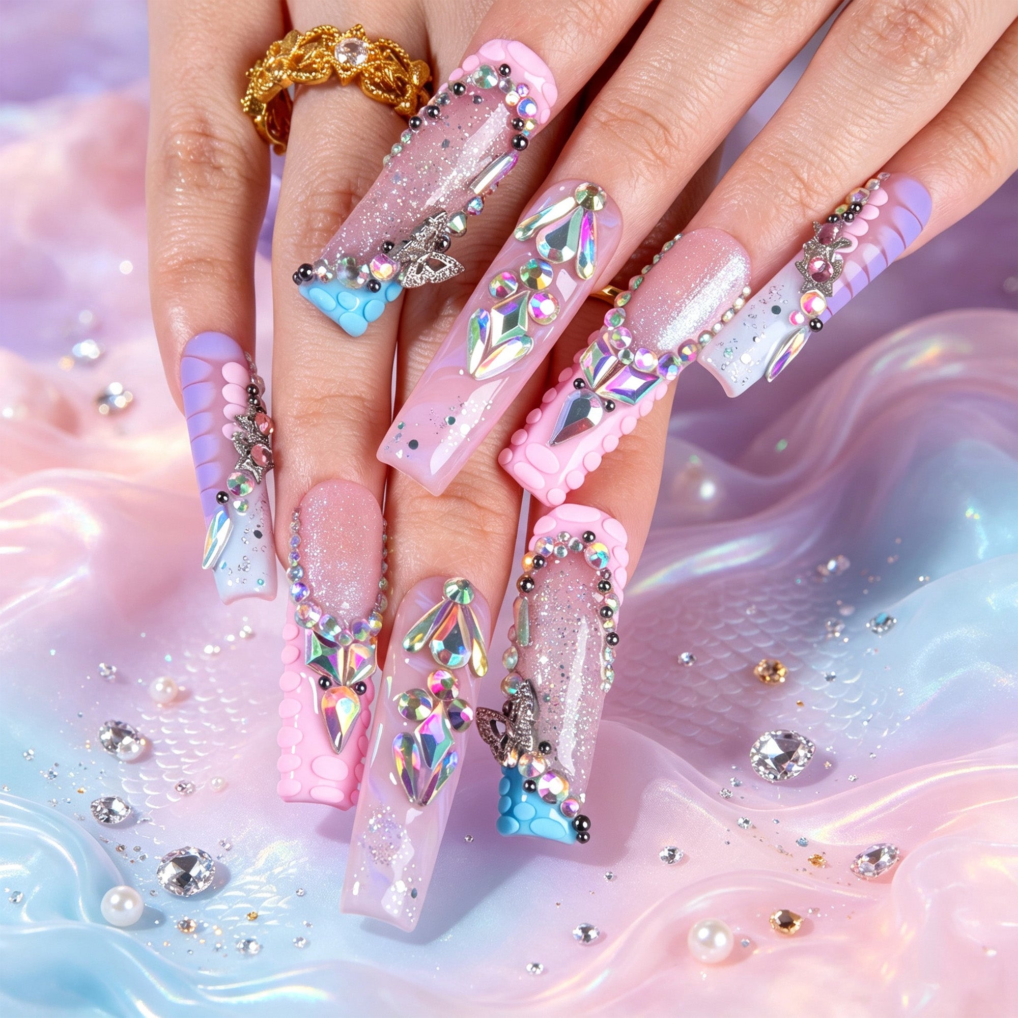 Iridescent Dream Handmade Nails H914