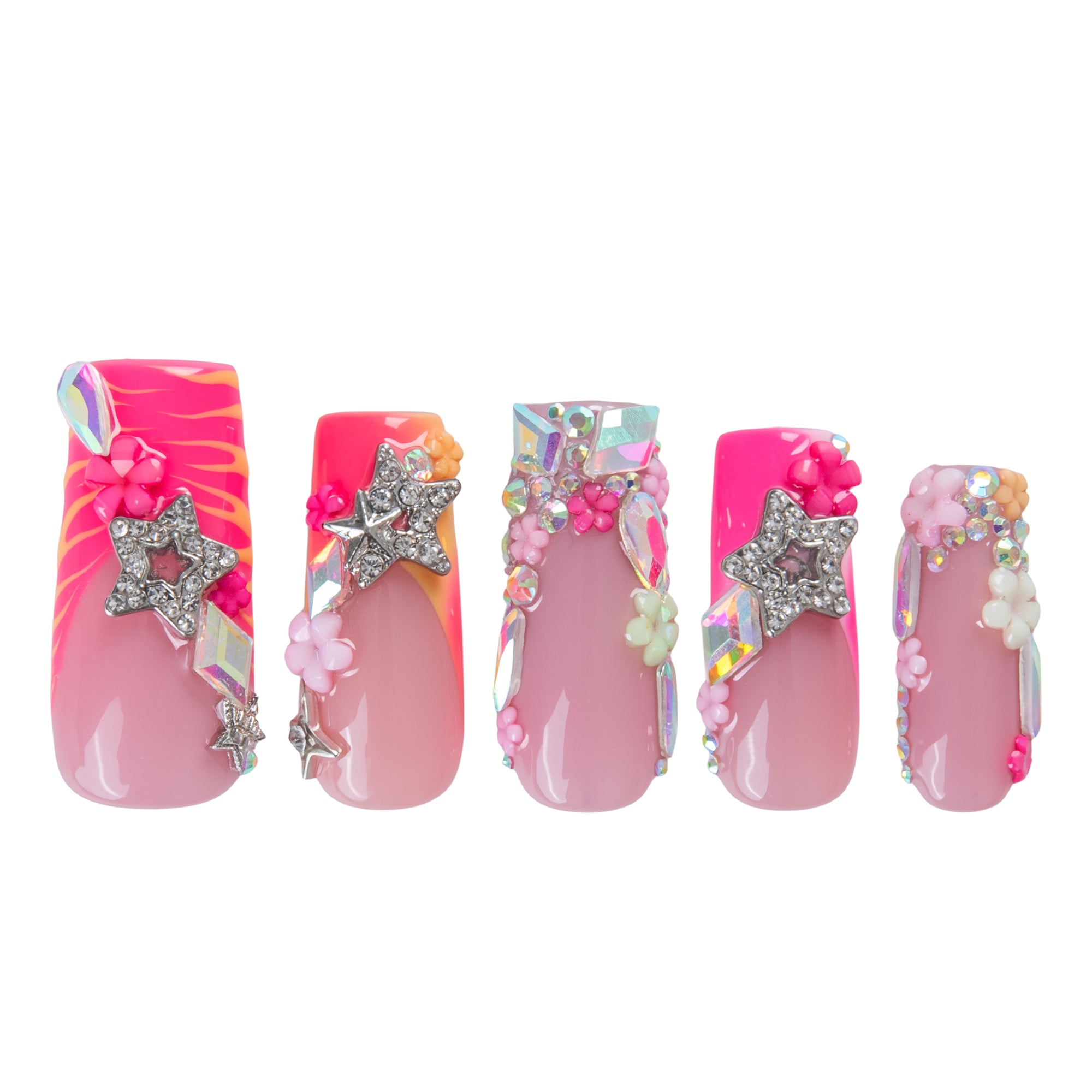 Peach Star Handmade Nails H916