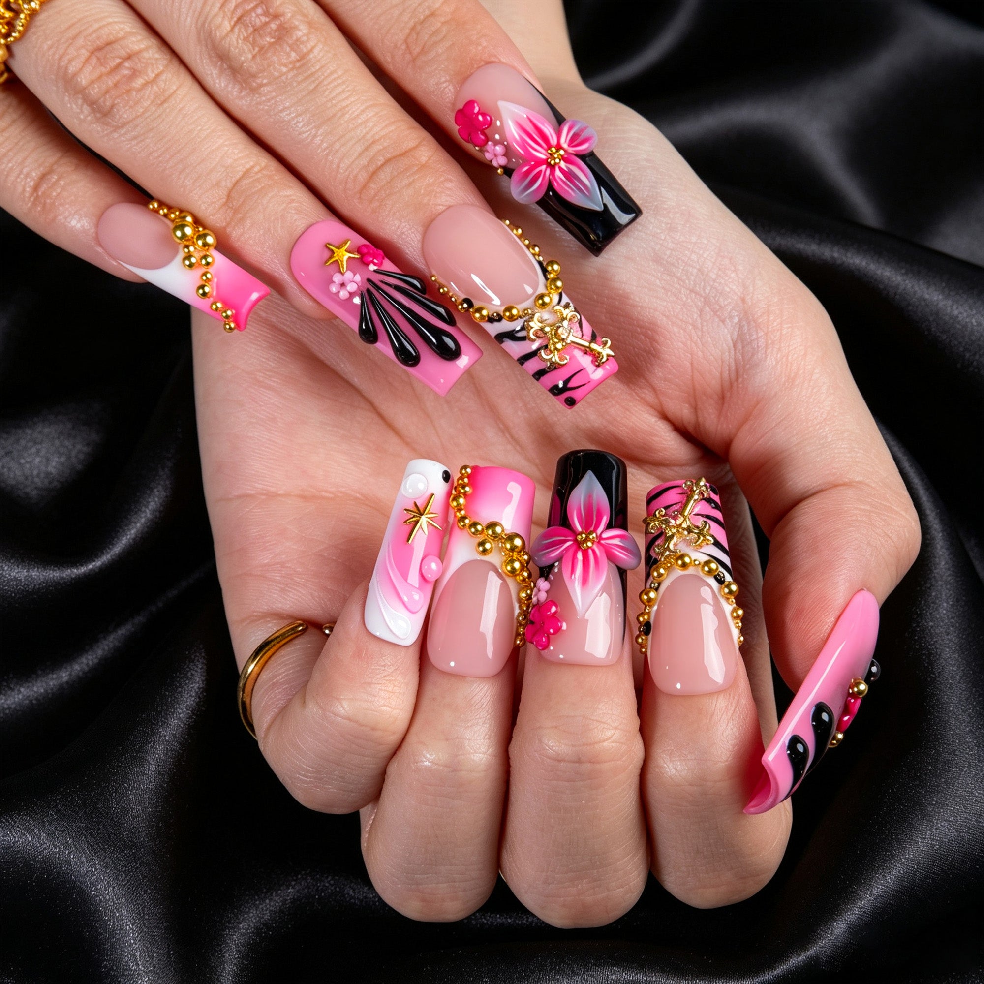 Barbie Tropics Handmade Nails H917