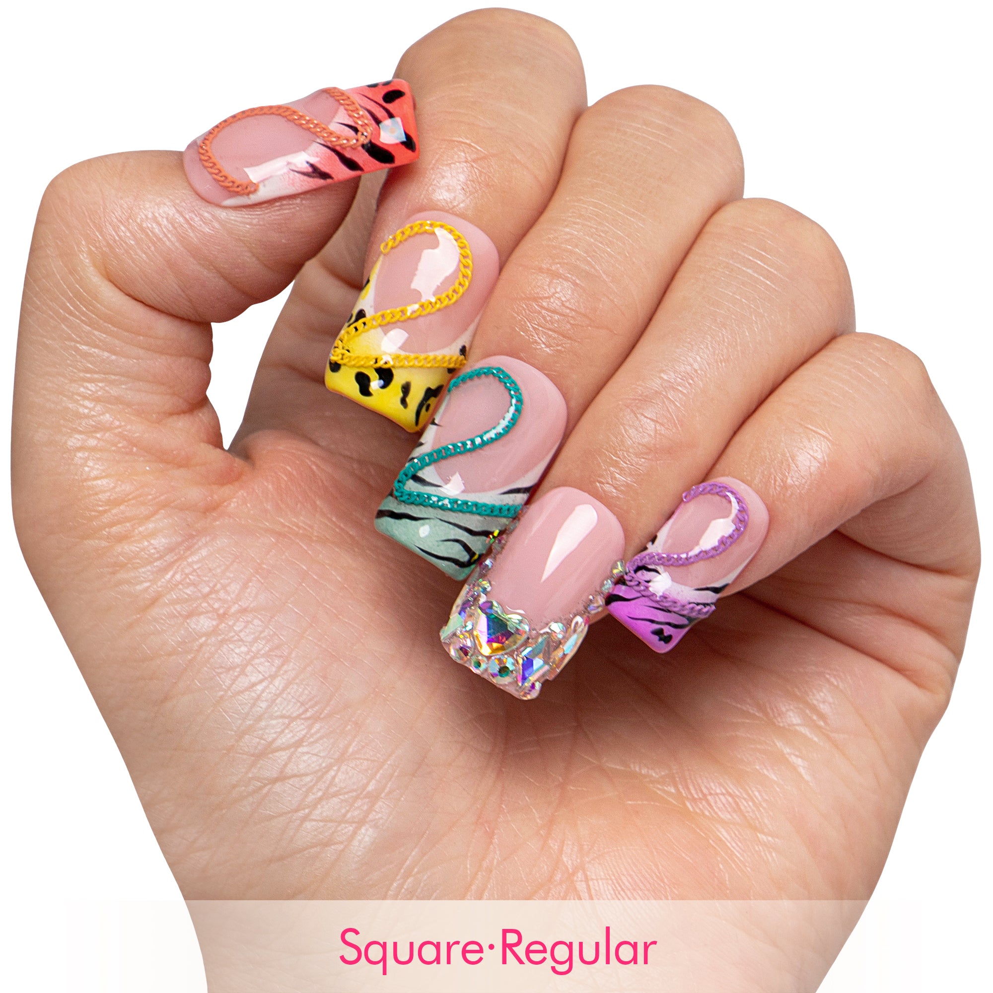 Rainbow Riot Handmade Nails H918