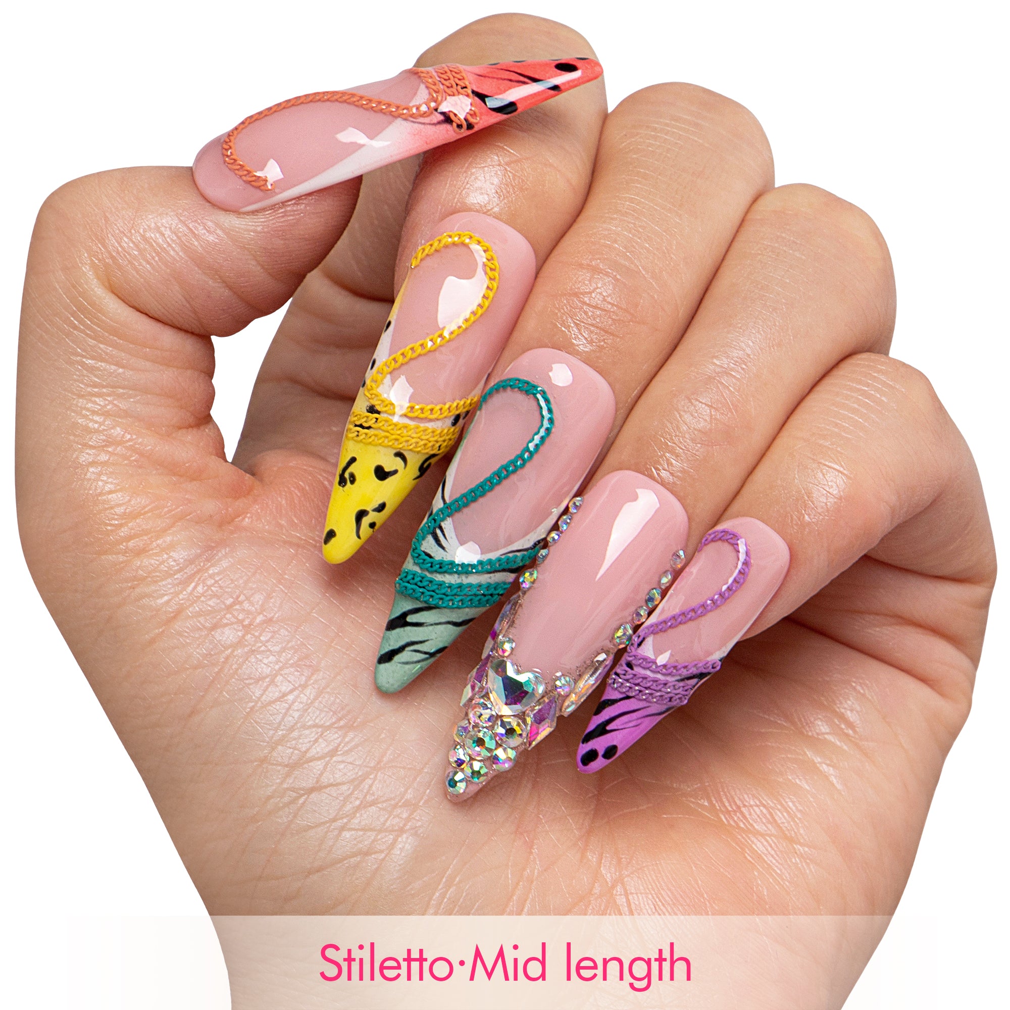 Rainbow Riot Handmade Nails H918