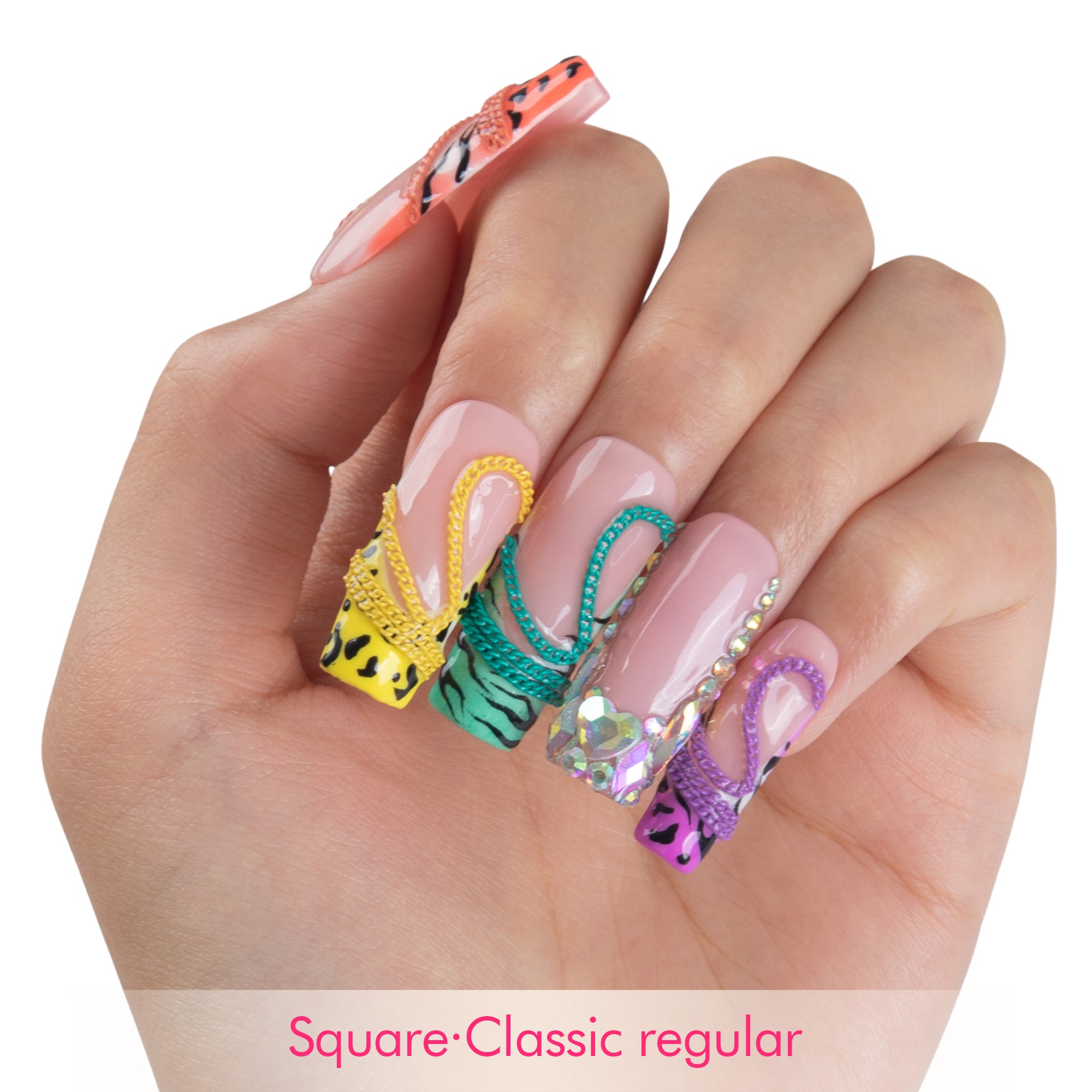 Rainbow Riot Handmade Nails H918