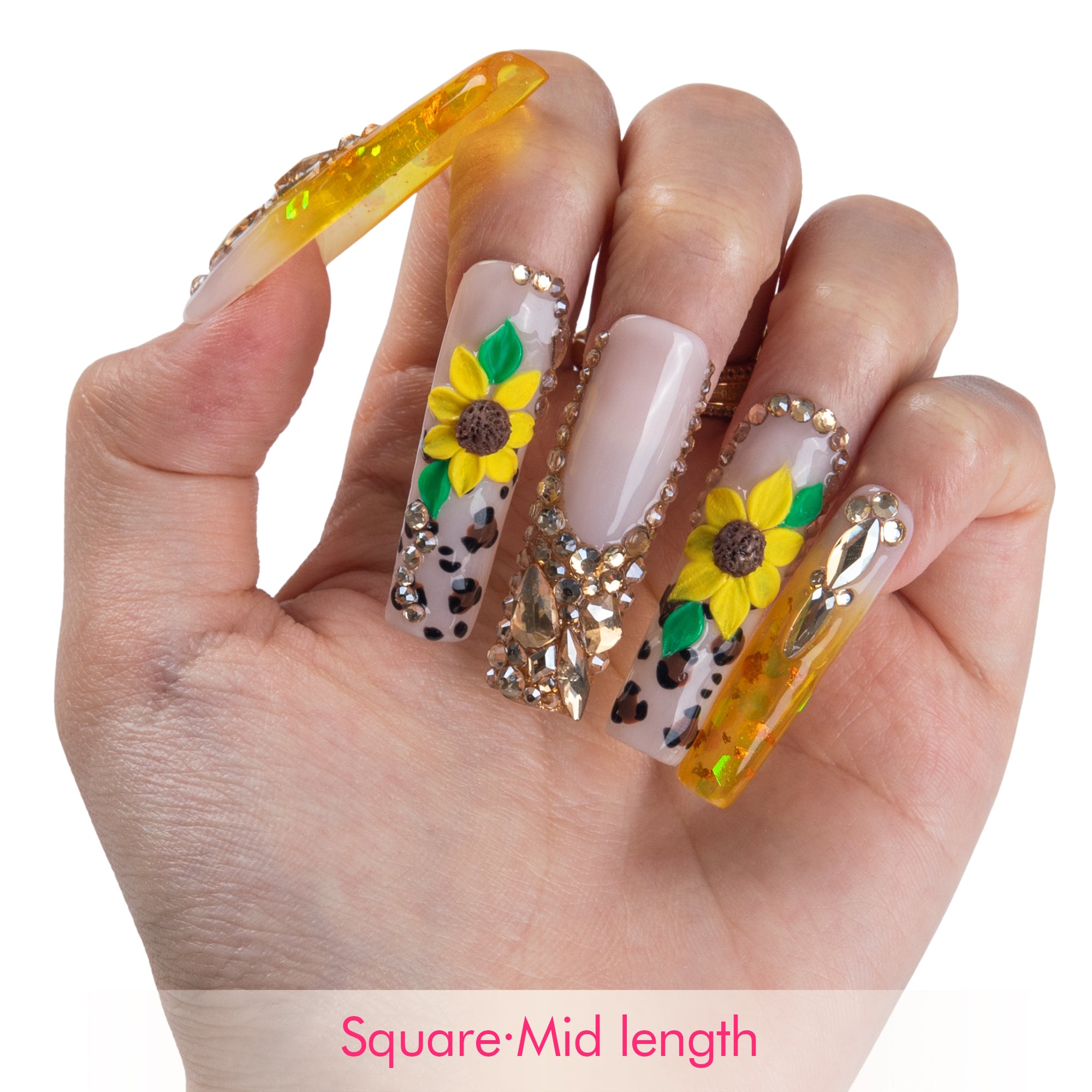 Sunlit Meadow Handmade Nails H924