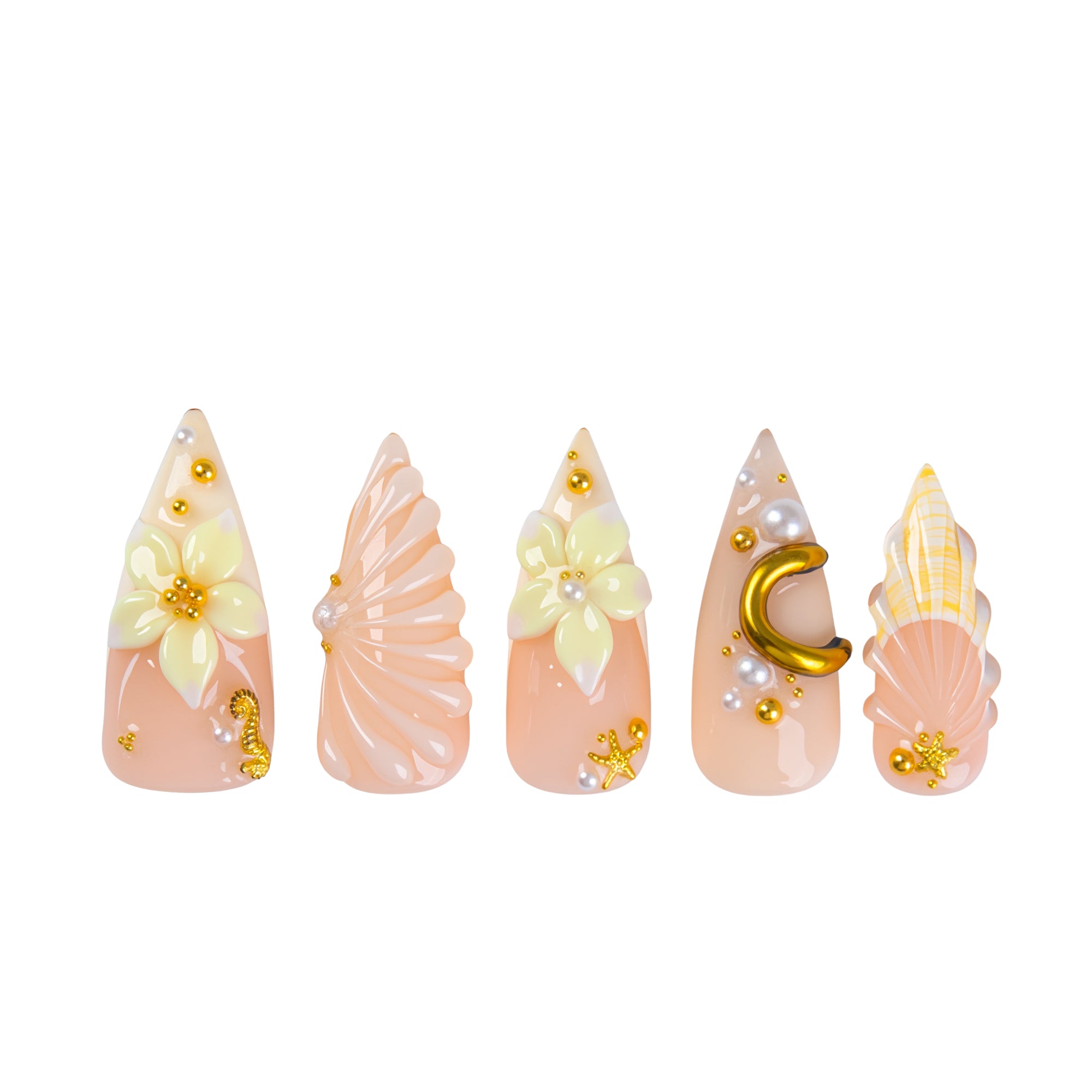 Celestial Bloom Handmade Nails H934