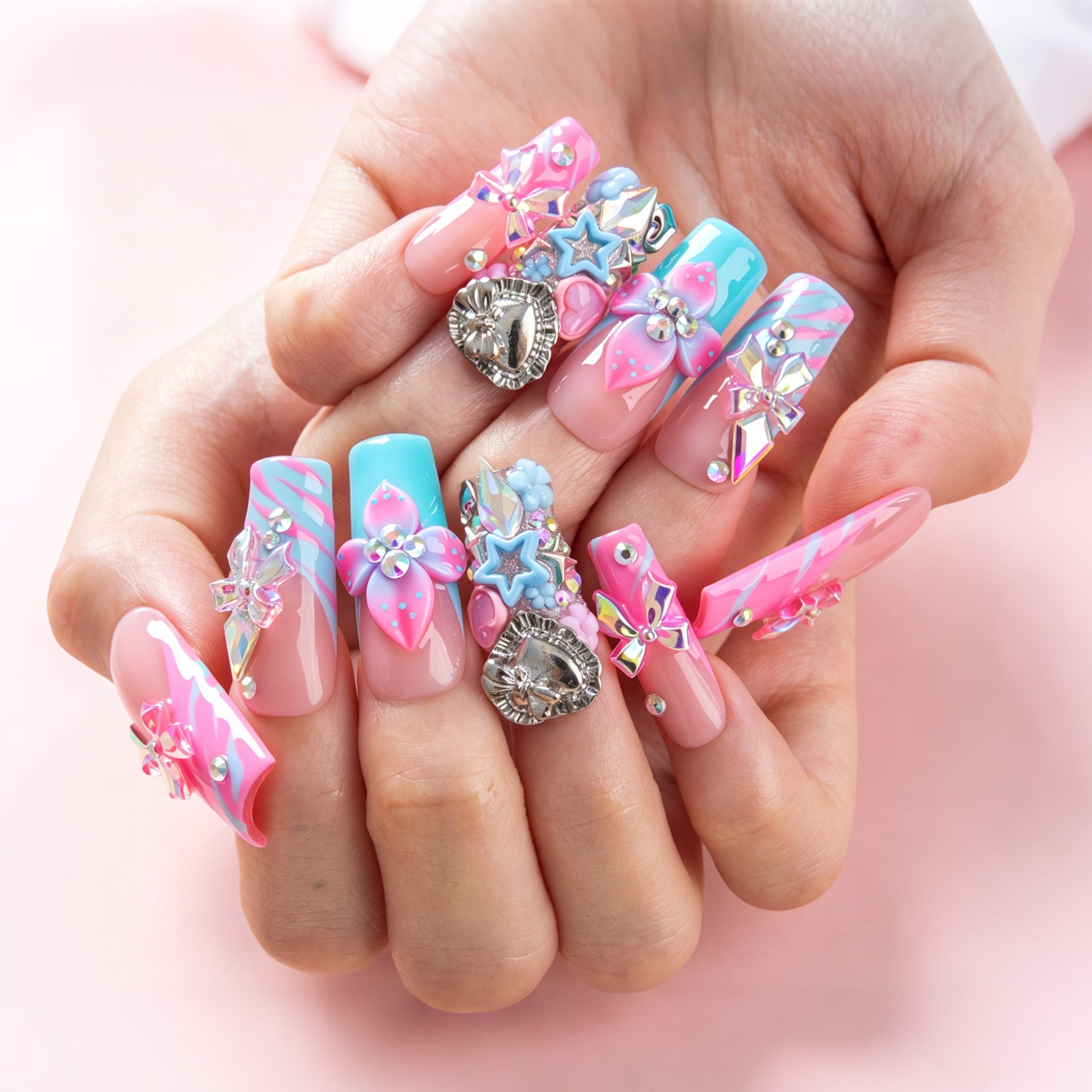 Sweet Cosmos Handmade Nails H944