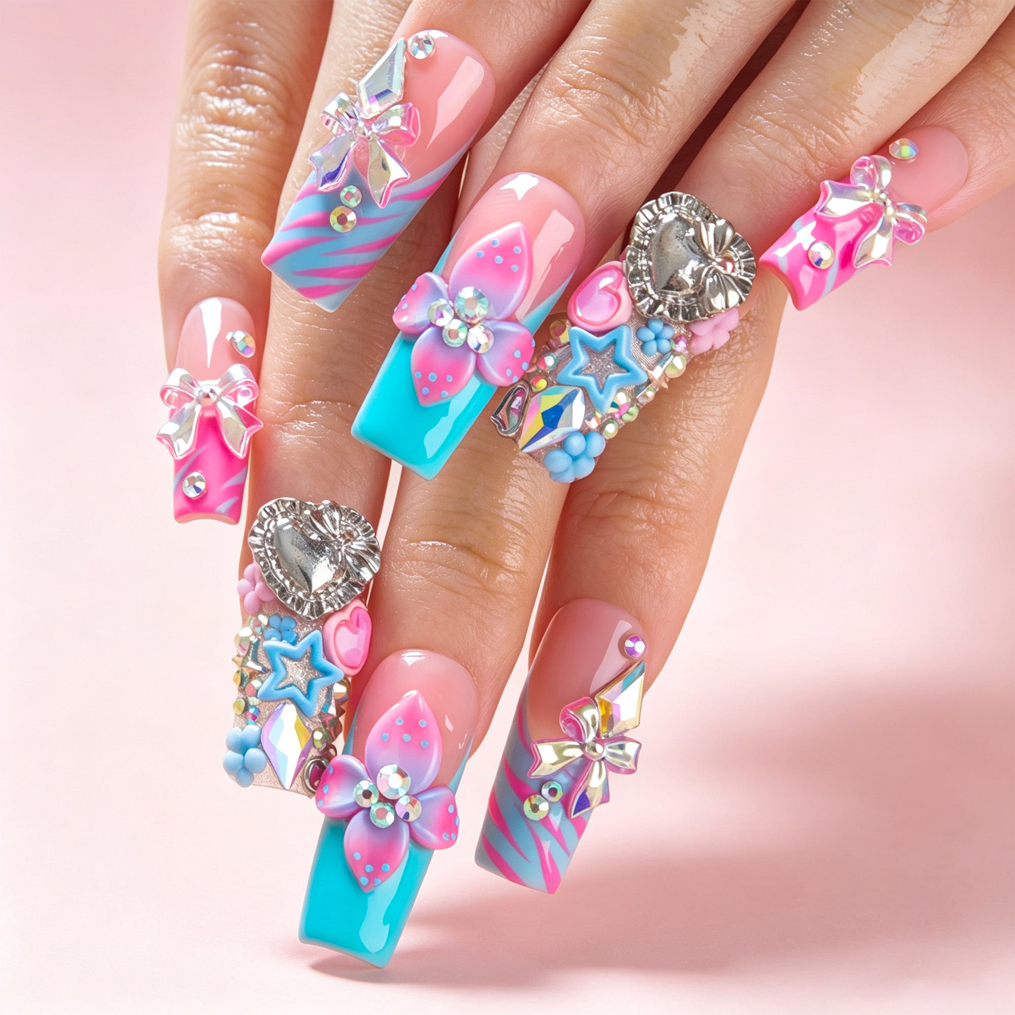 Sweet Cosmos Handmade Nails H944