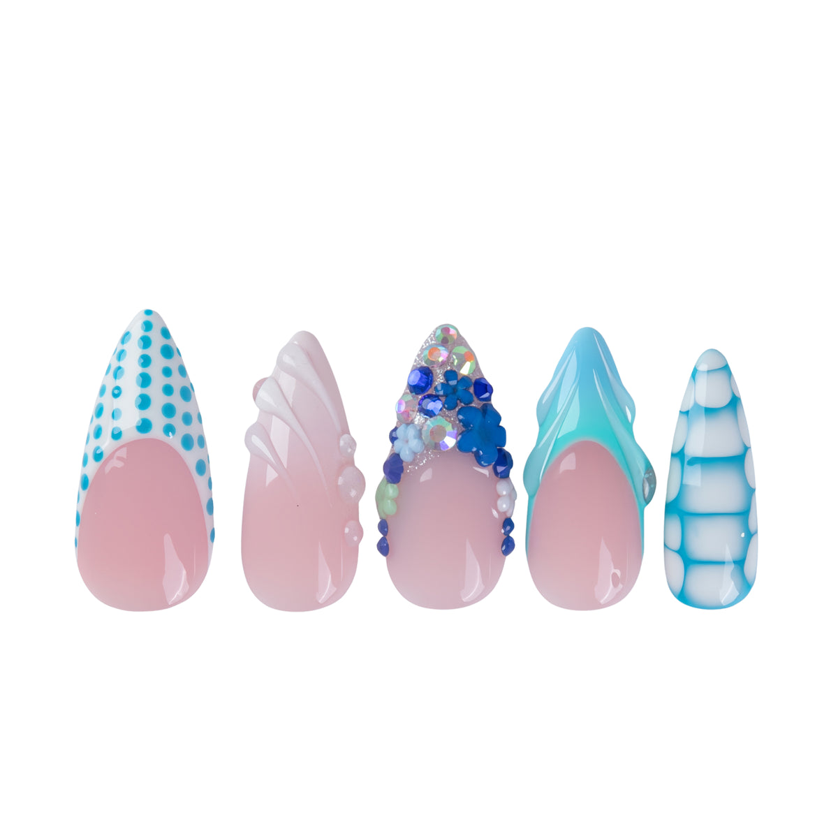 Lagoon Glow Handmade Nails H945