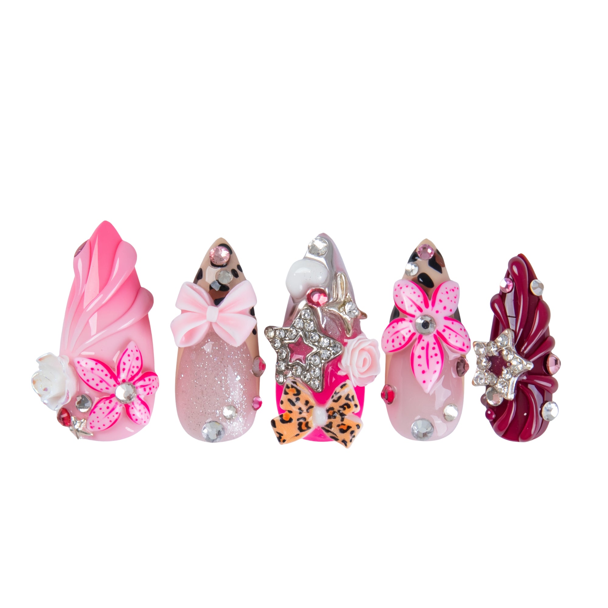 Cherry Charm Handmade Nails H947
