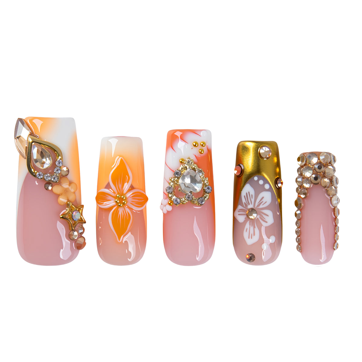 Golden Harmony Handmade Nails H948