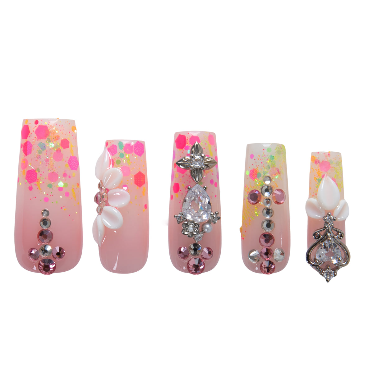Crystal Romance Handmade Nails H950
