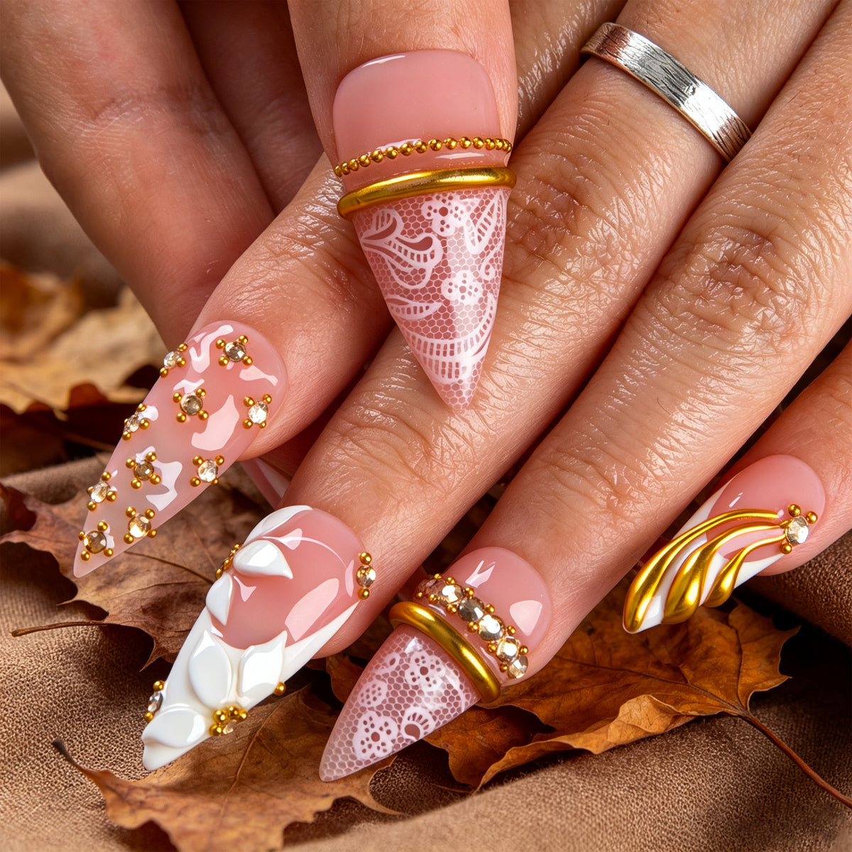 Golden Seraph Handmade Nails H954