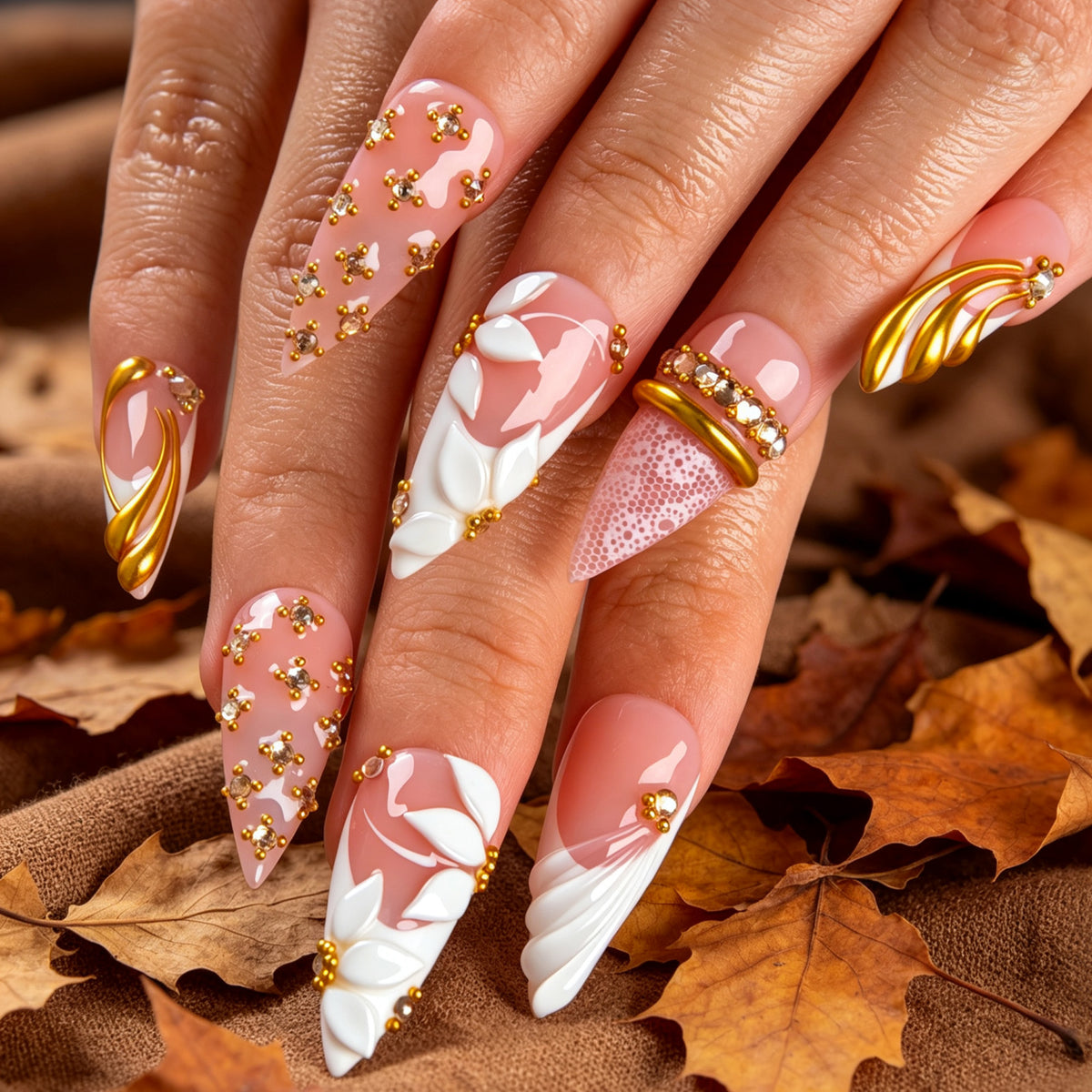 Golden Seraph Handmade Nails H954