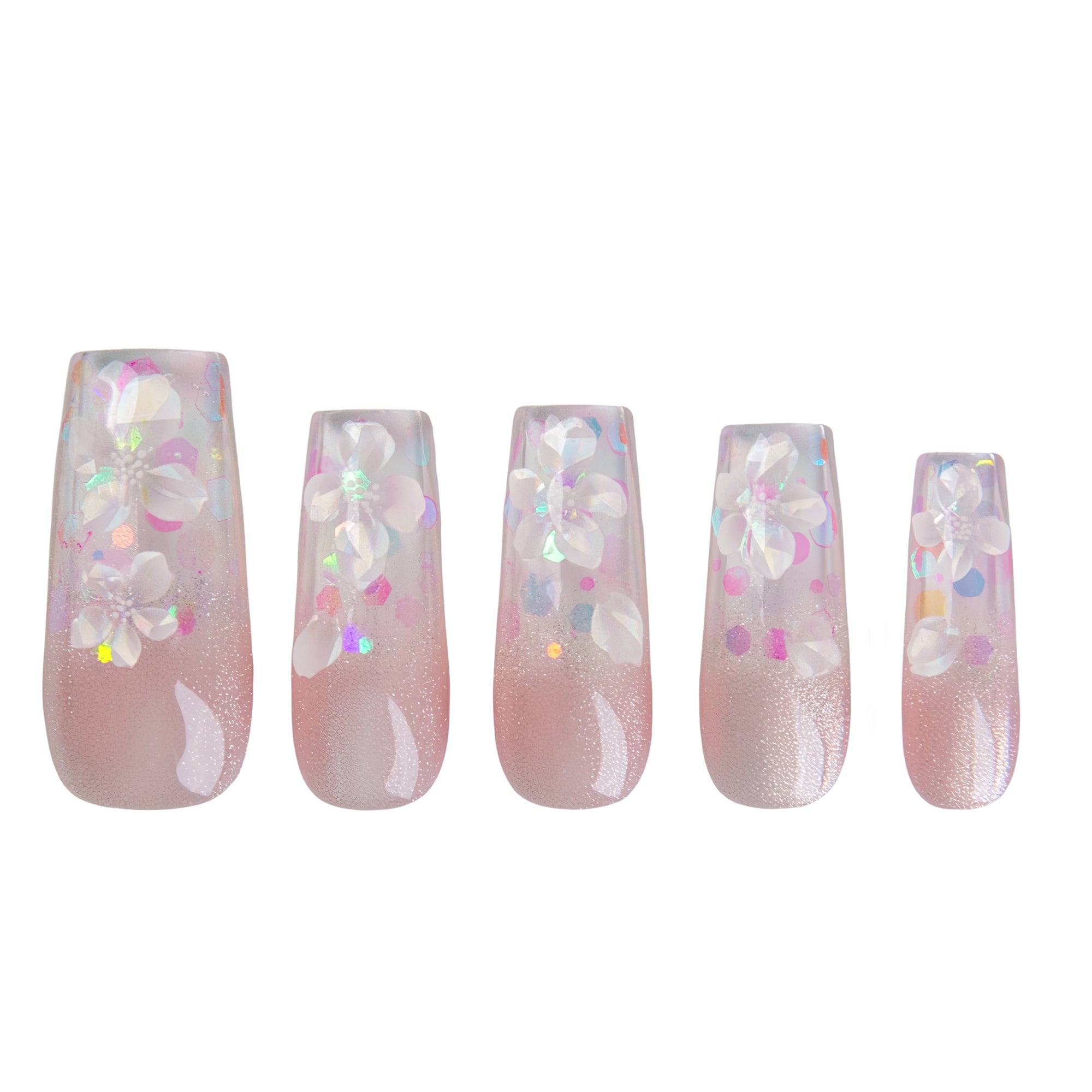 Glacial Bloom Handmade Nails H957