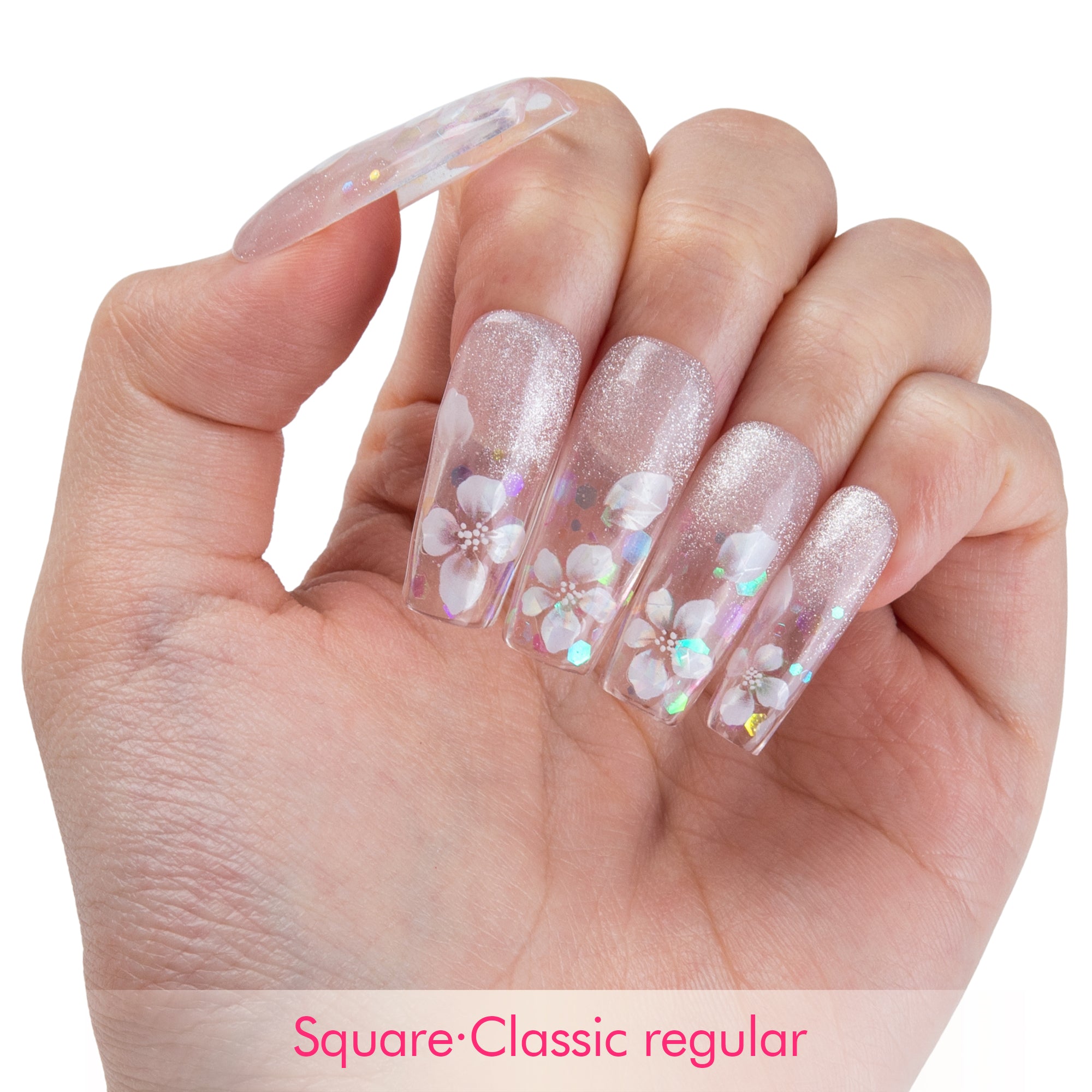 Glacial Bloom Handmade Nails H957