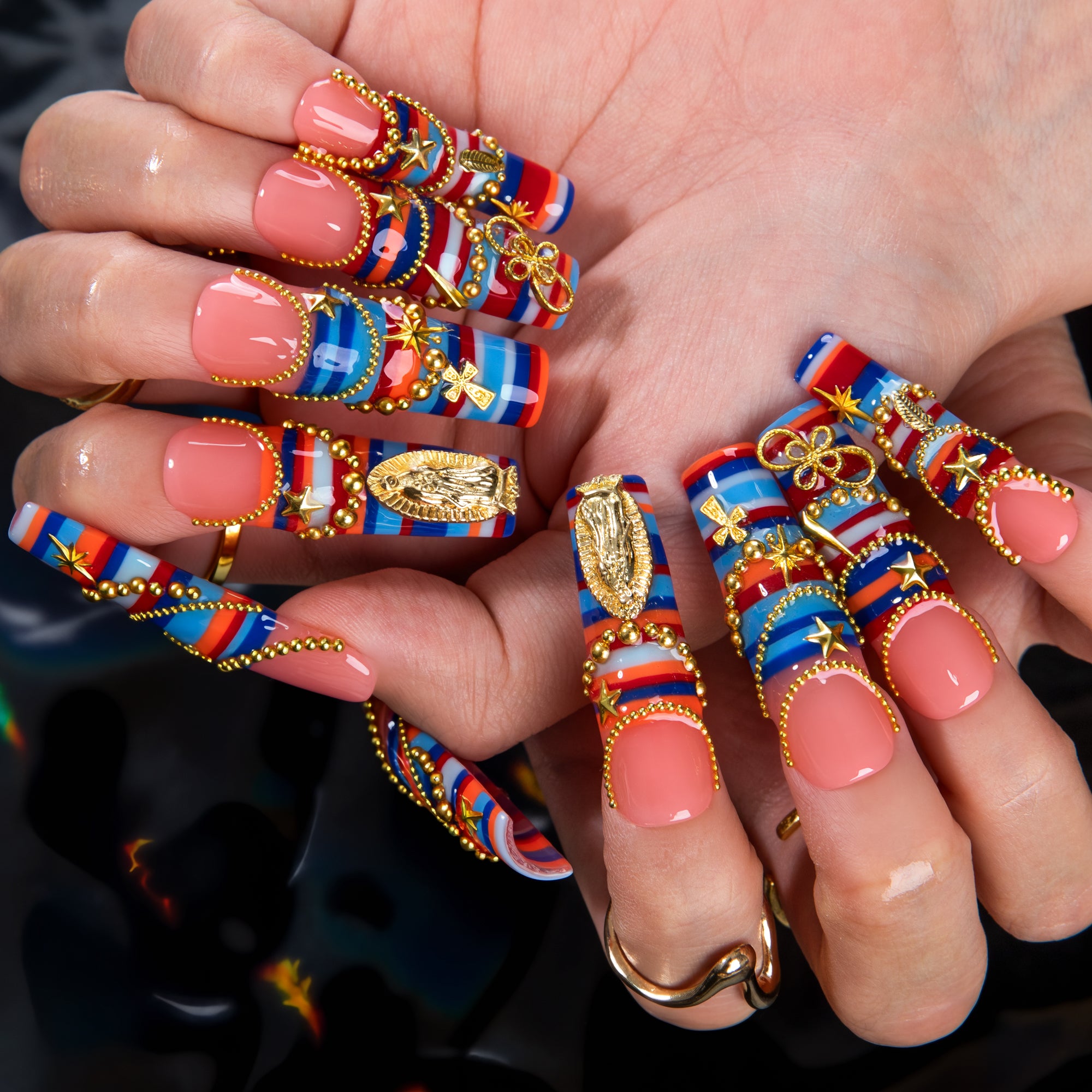 Sicilian Gold Handmade Nails H958