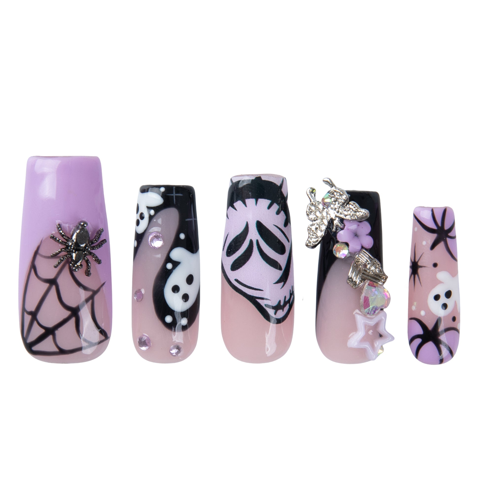 Midnight Lavender Handmade Nails H968