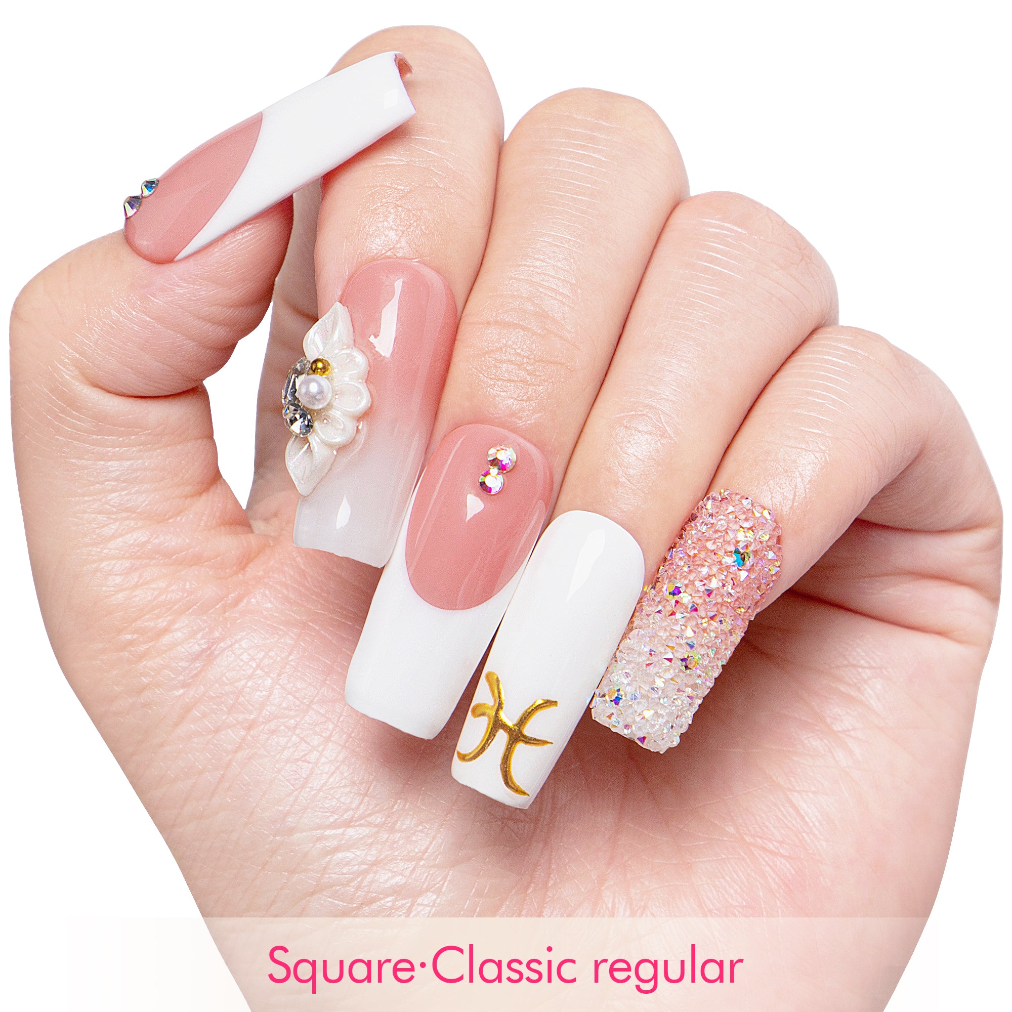 Only You French Tip Handmade Nails H97
